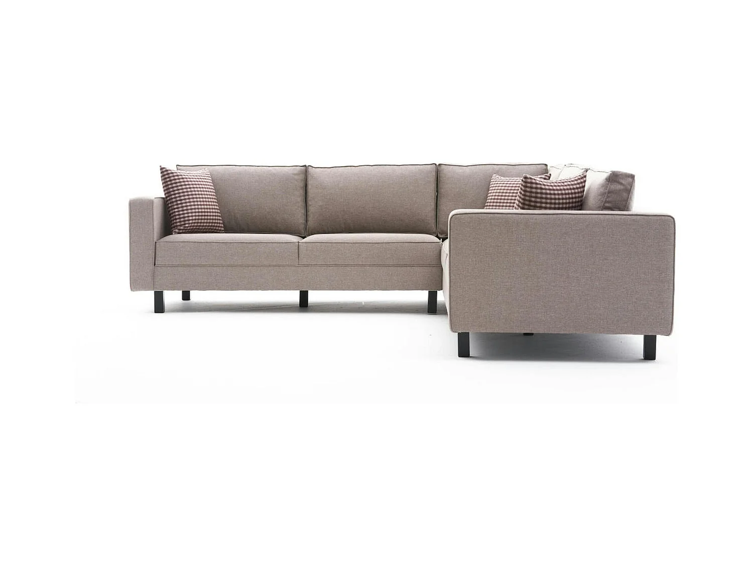 Canapé d’angle réversible beige - pieds droits CORTONA