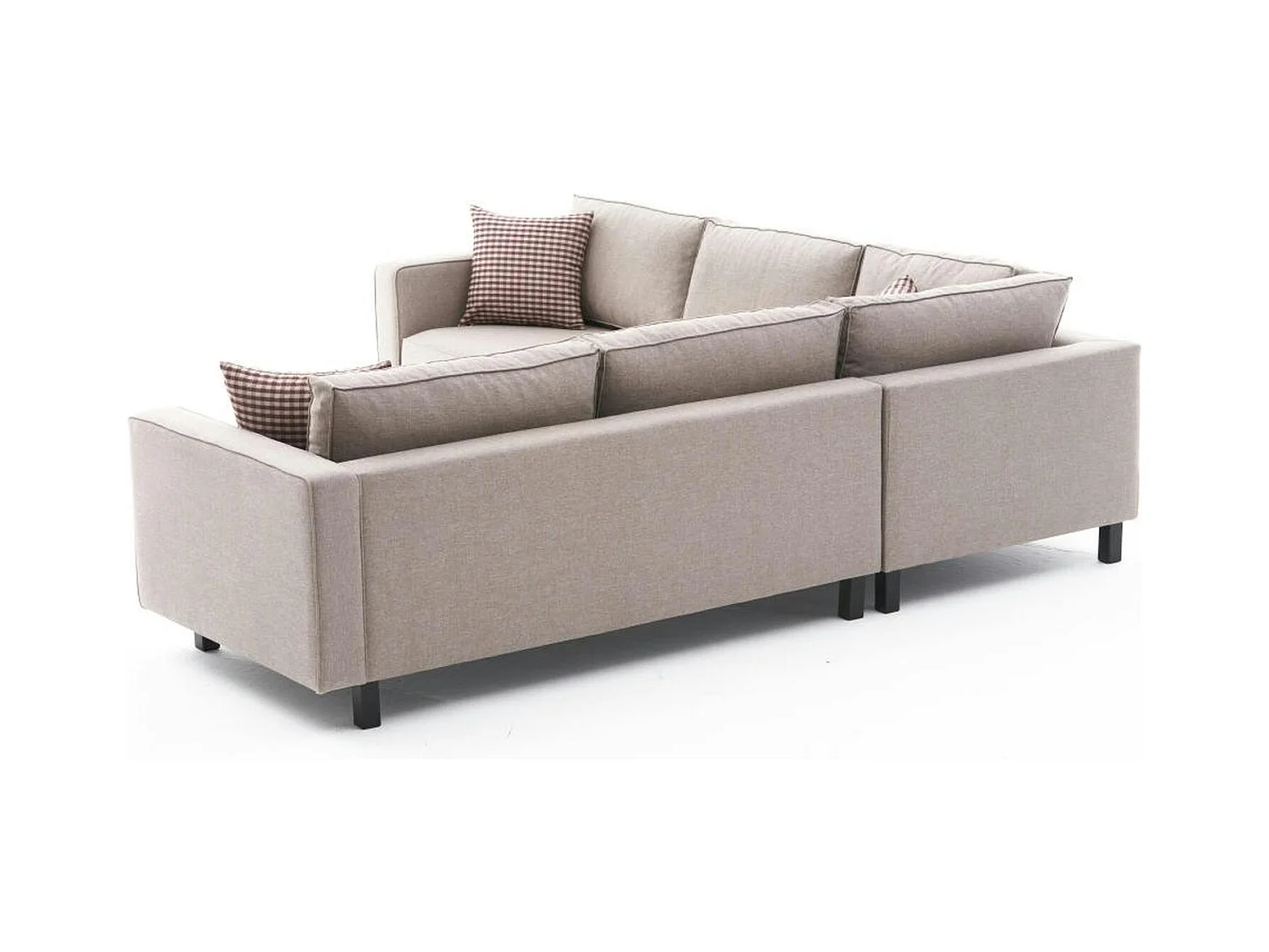 Canapé d’angle réversible beige - pieds droits CORTONA