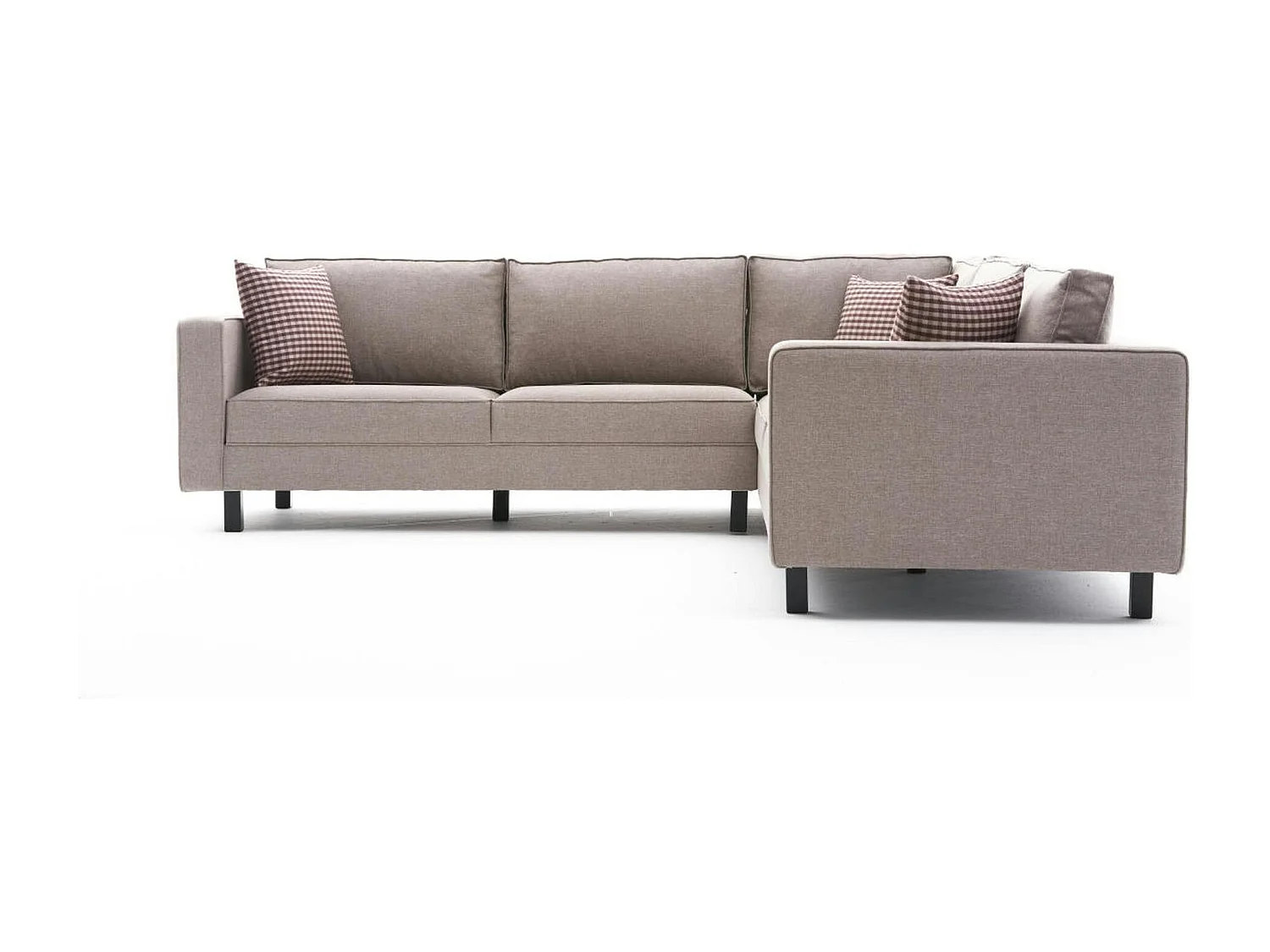 Canapé d’angle réversible beige - pieds droits CORTONA