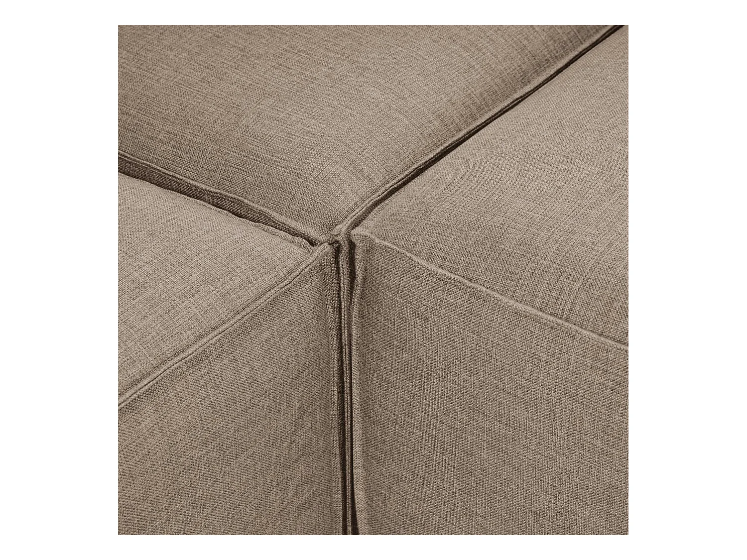 Canapé d'angle modulable taupe - côté droit SPELLO