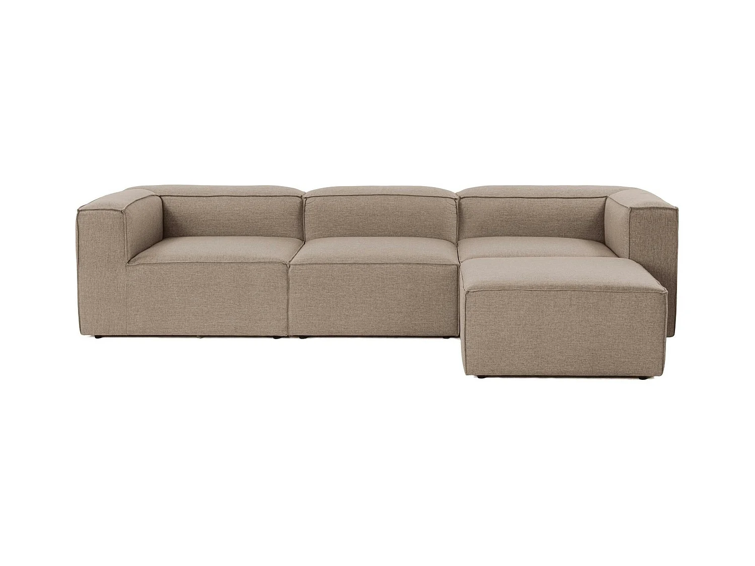 Canapé d'angle modulable taupe - côté droit SPELLO