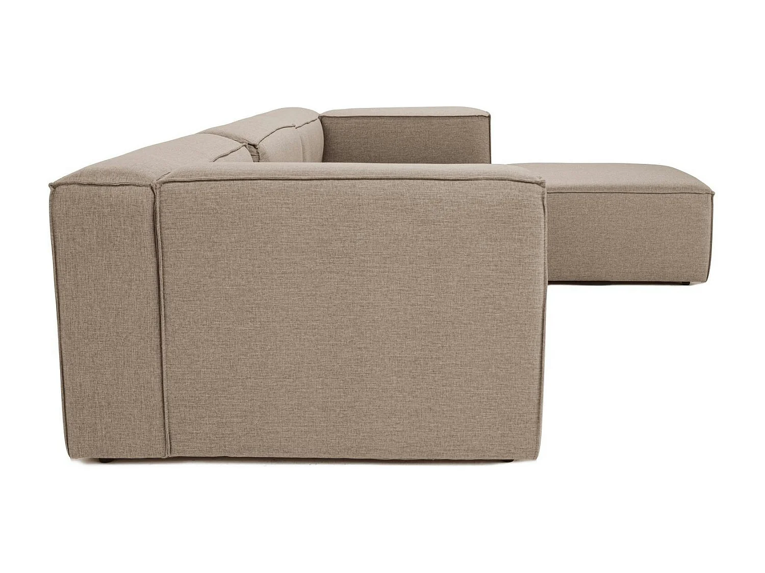 Canapé d'angle modulable taupe - côté droit SPELLO