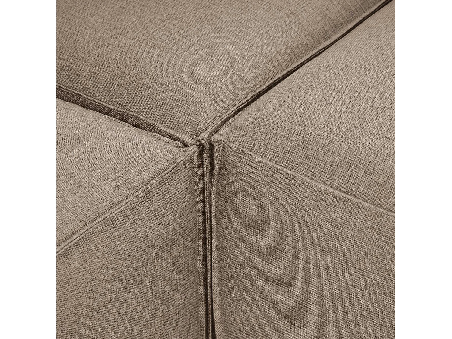 Canapé d'angle modulable taupe - côté droit SPELLO