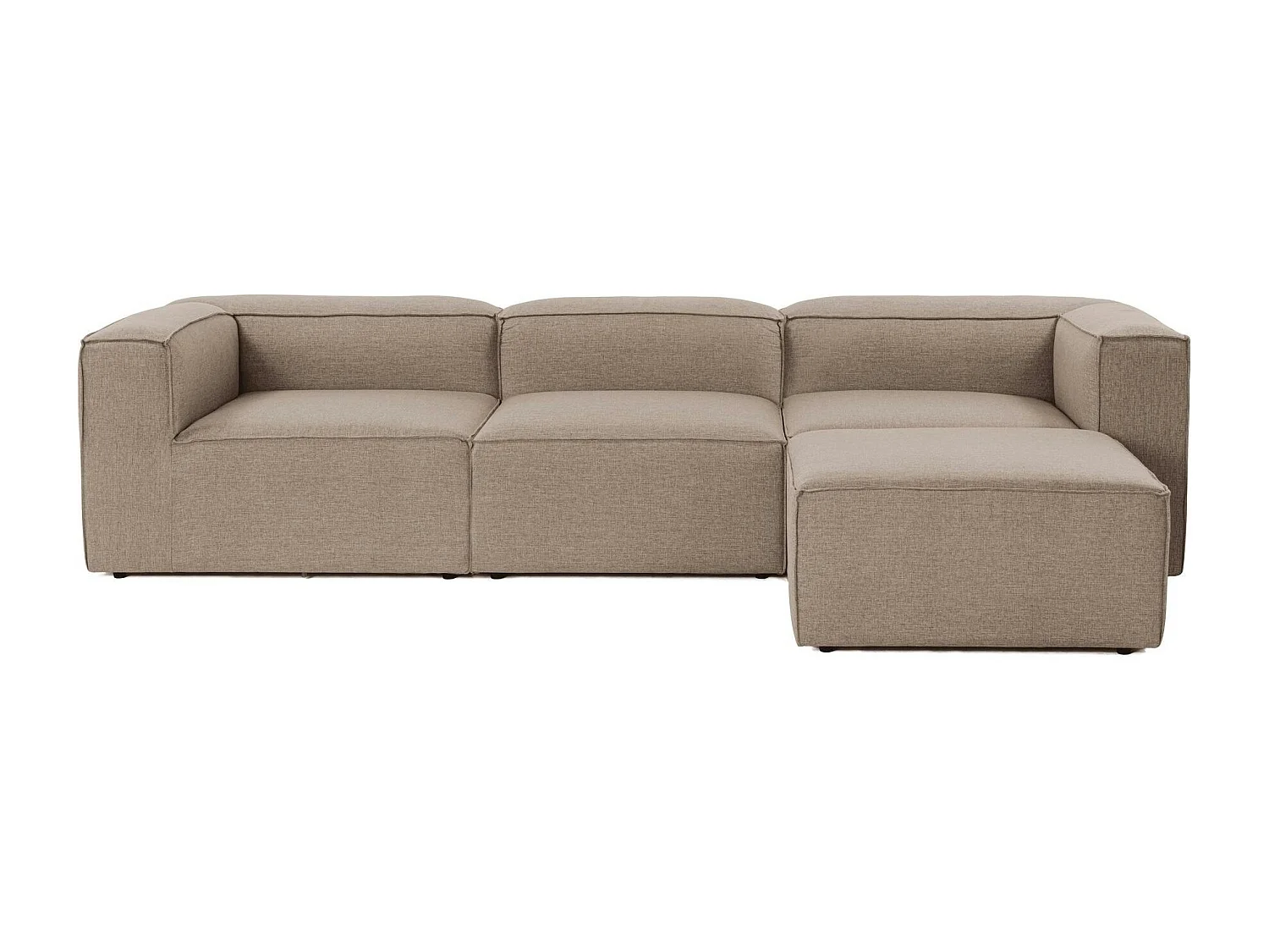 Canapé d'angle modulable taupe - côté droit SPELLO