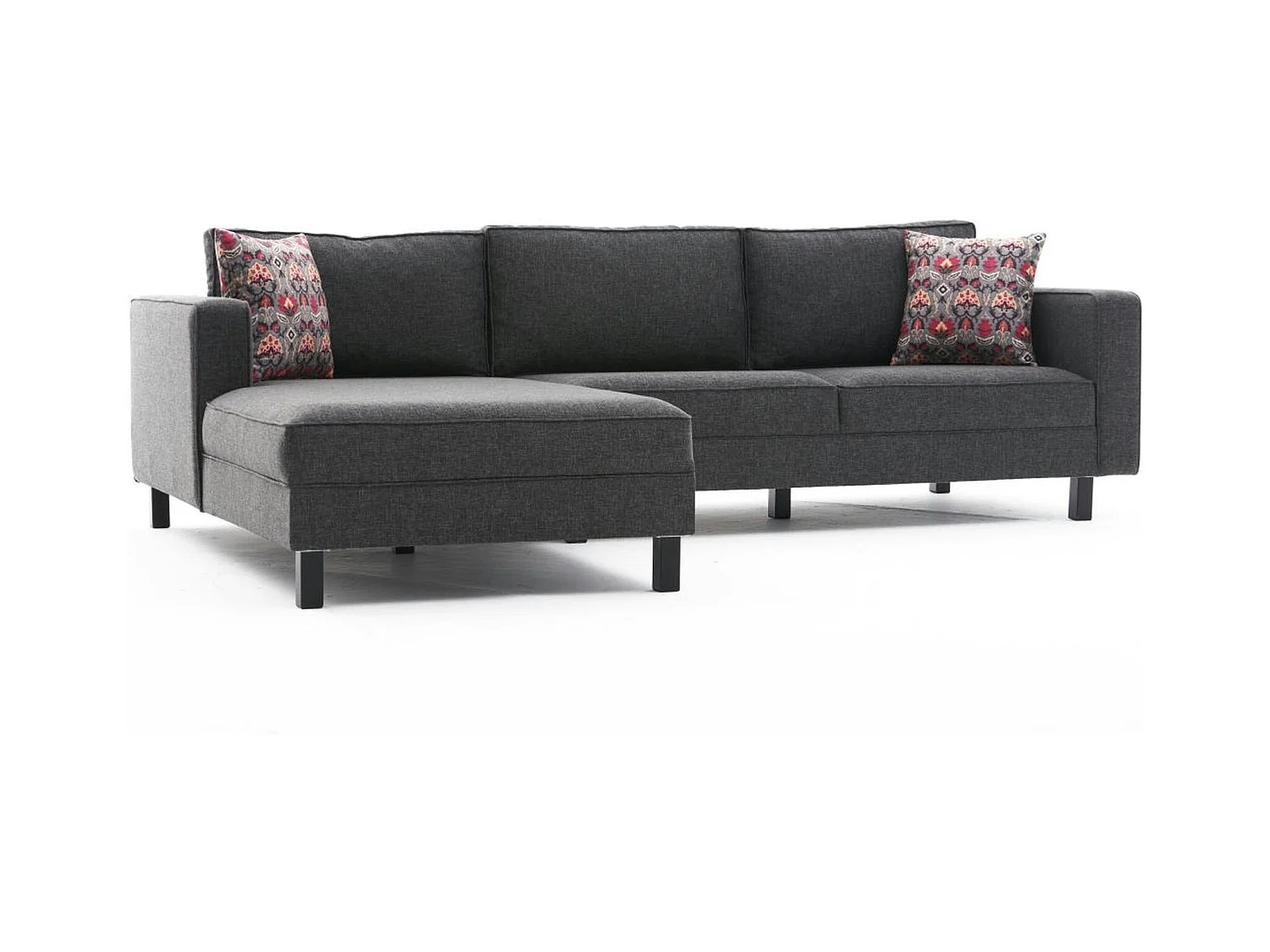 Canapé d'angle anthracite - côté gauche CORTONA