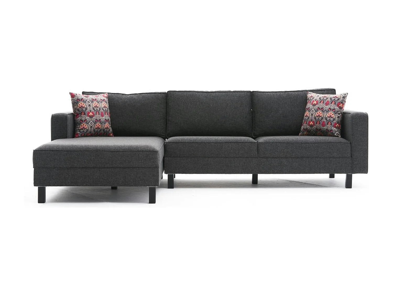 Canapé d'angle anthracite - côté gauche CORTONA