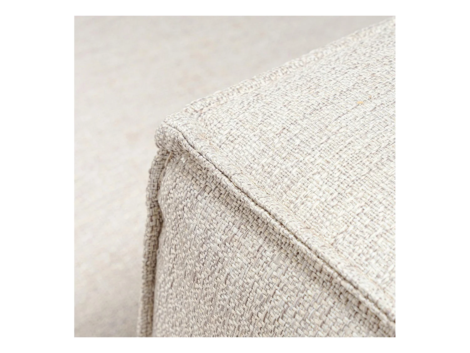 Canapé d'angle modulable écru - tissu lin OSTUNI