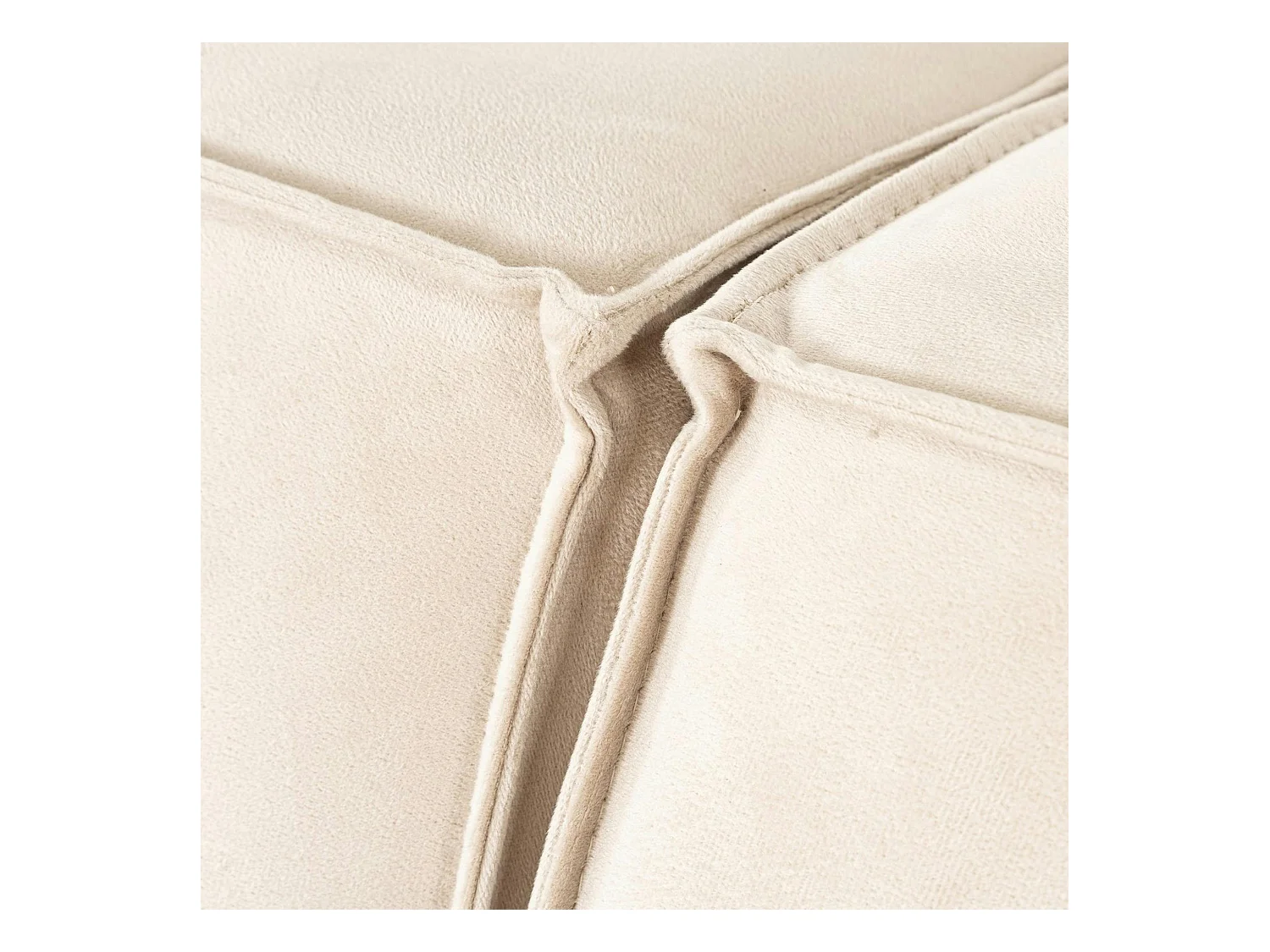 Canapé d'angle modulable beige, tissu lin OSTUNI