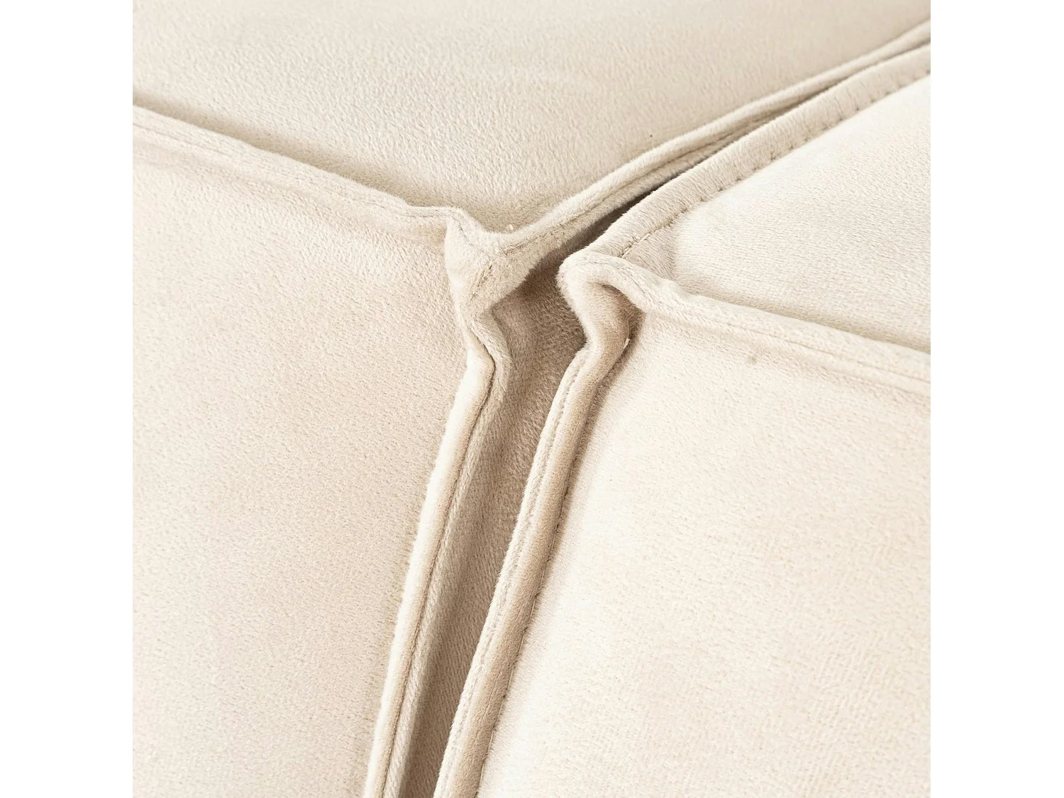 Canapé d'angle modulable beige, tissu lin OSTUNI