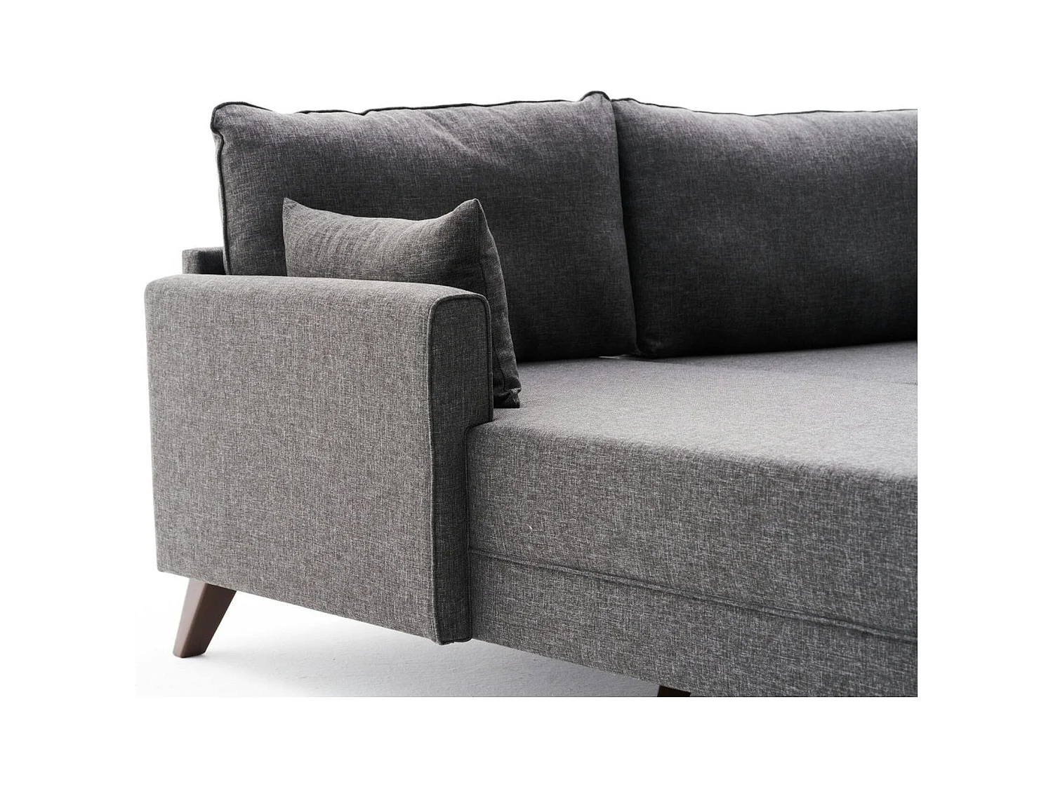 Canapé d'angle anthracite - 275 cm, côté gauche SPLIT