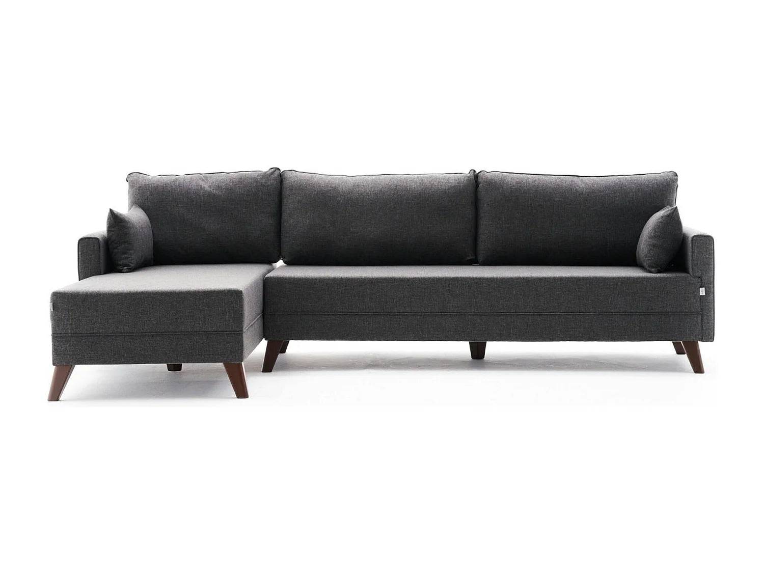 Canapé d'angle anthracite - 275 cm, côté gauche SPLIT