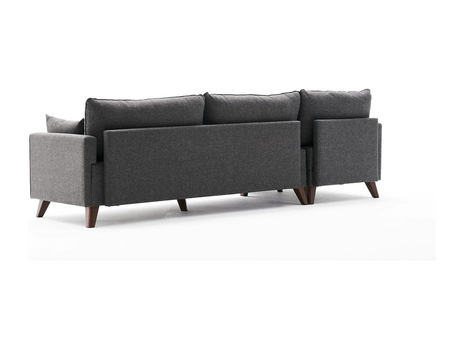 Canapé d'angle anthracite - 275 cm, côté gauche SPLIT