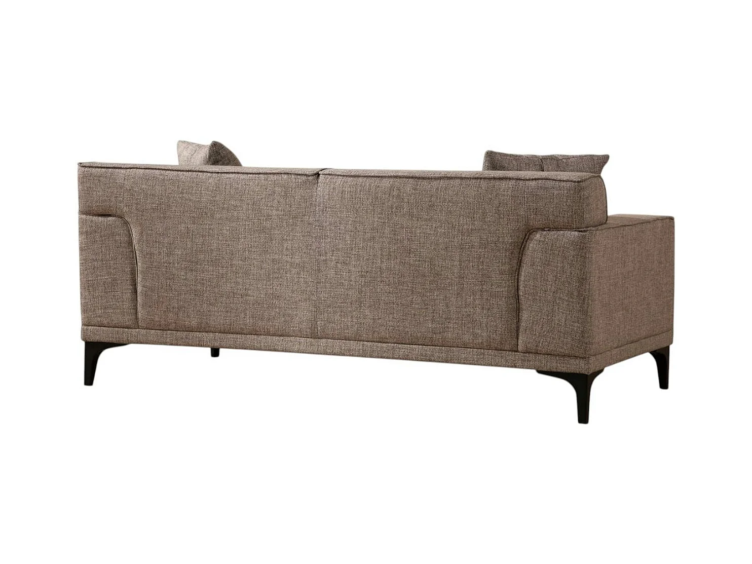 Canapé 2 places brun taupe - accoudoirs larges ORSAY