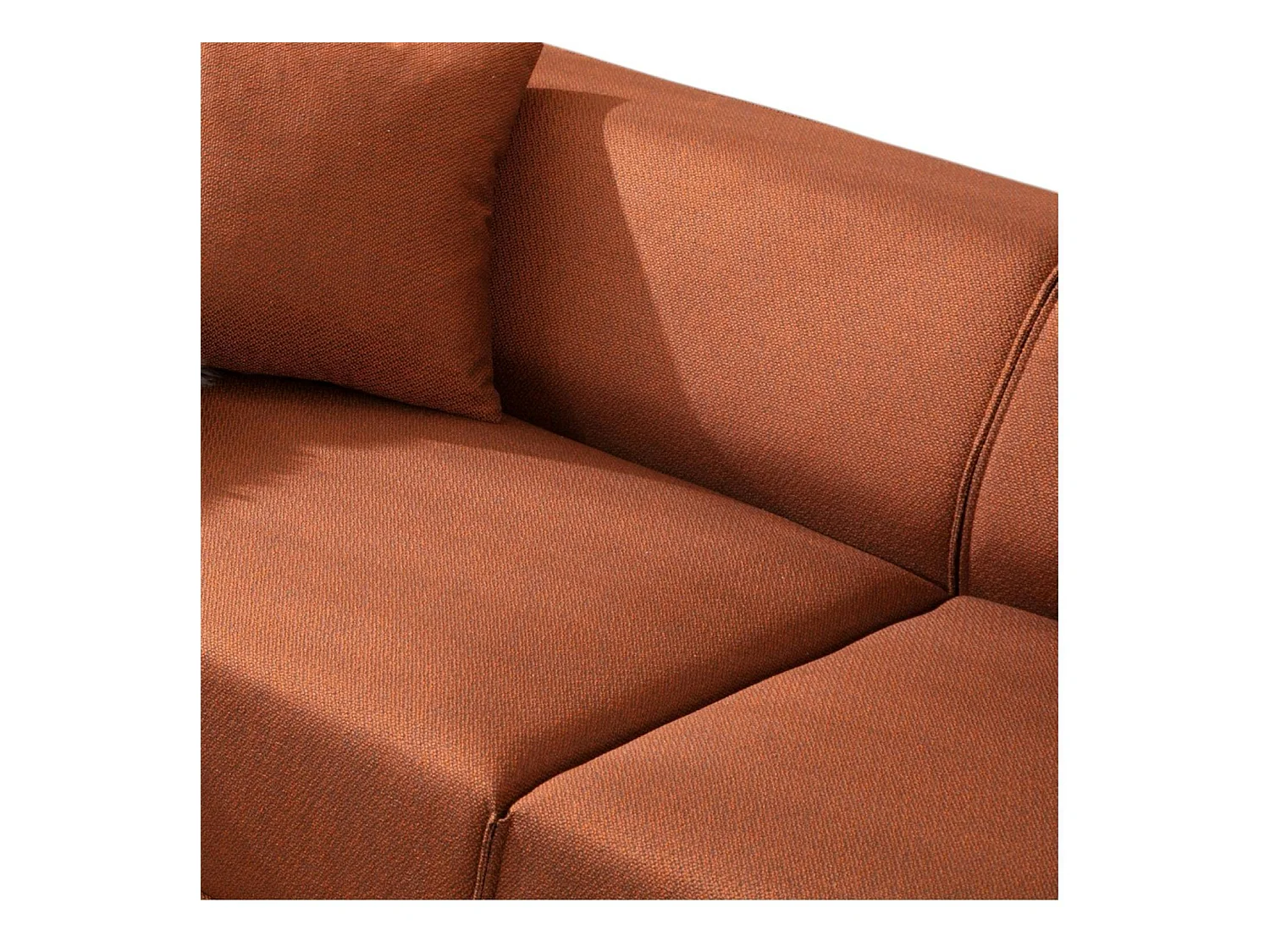 Canapé 3 places rouille - accoudoirs larges ORSAY