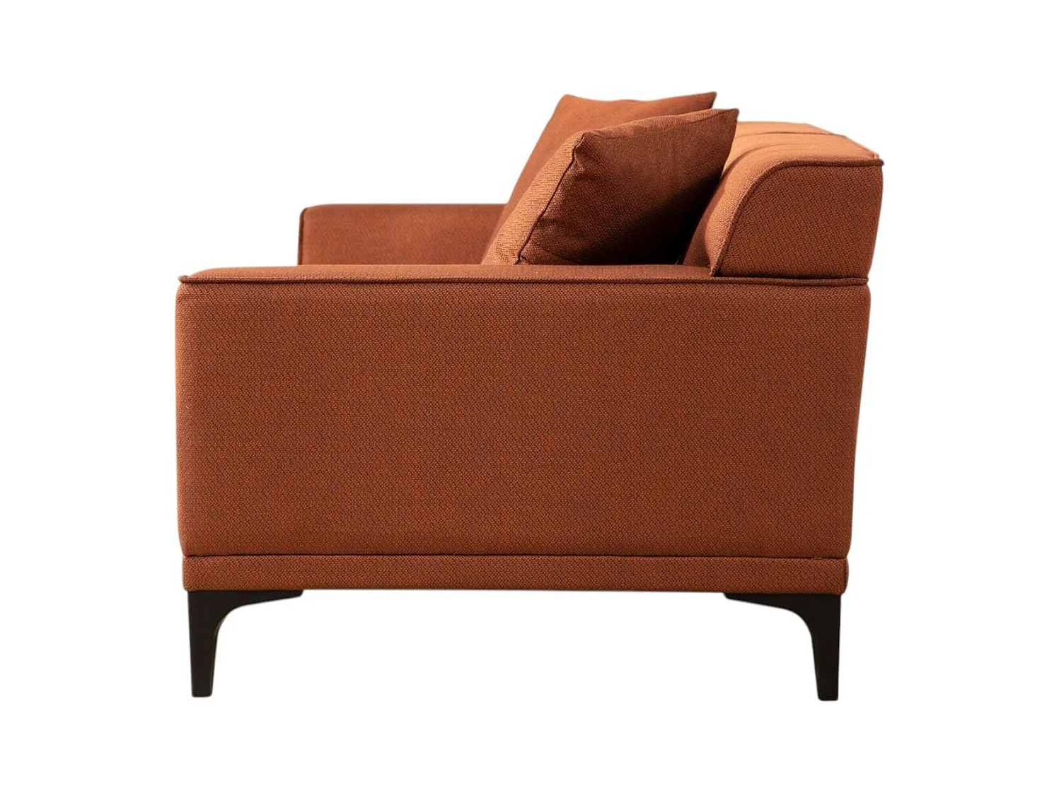 Canapé 3 places rouille - accoudoirs larges ORSAY