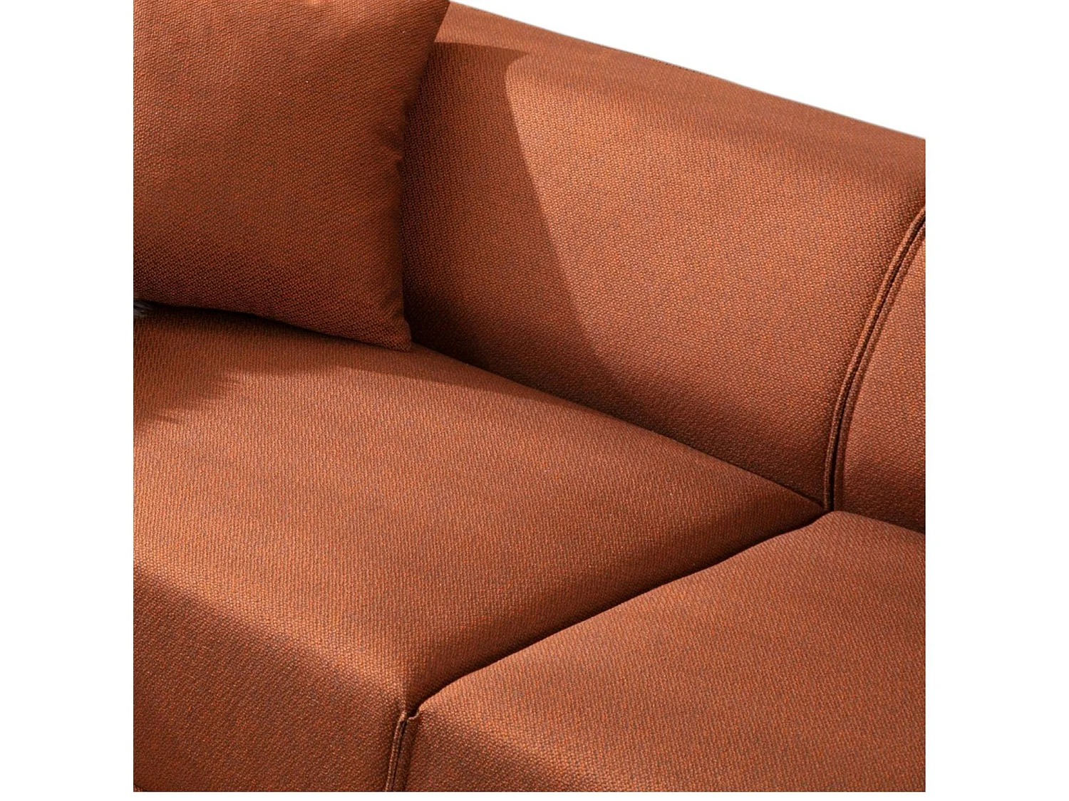 Canapé 3 places rouille - accoudoirs larges ORSAY