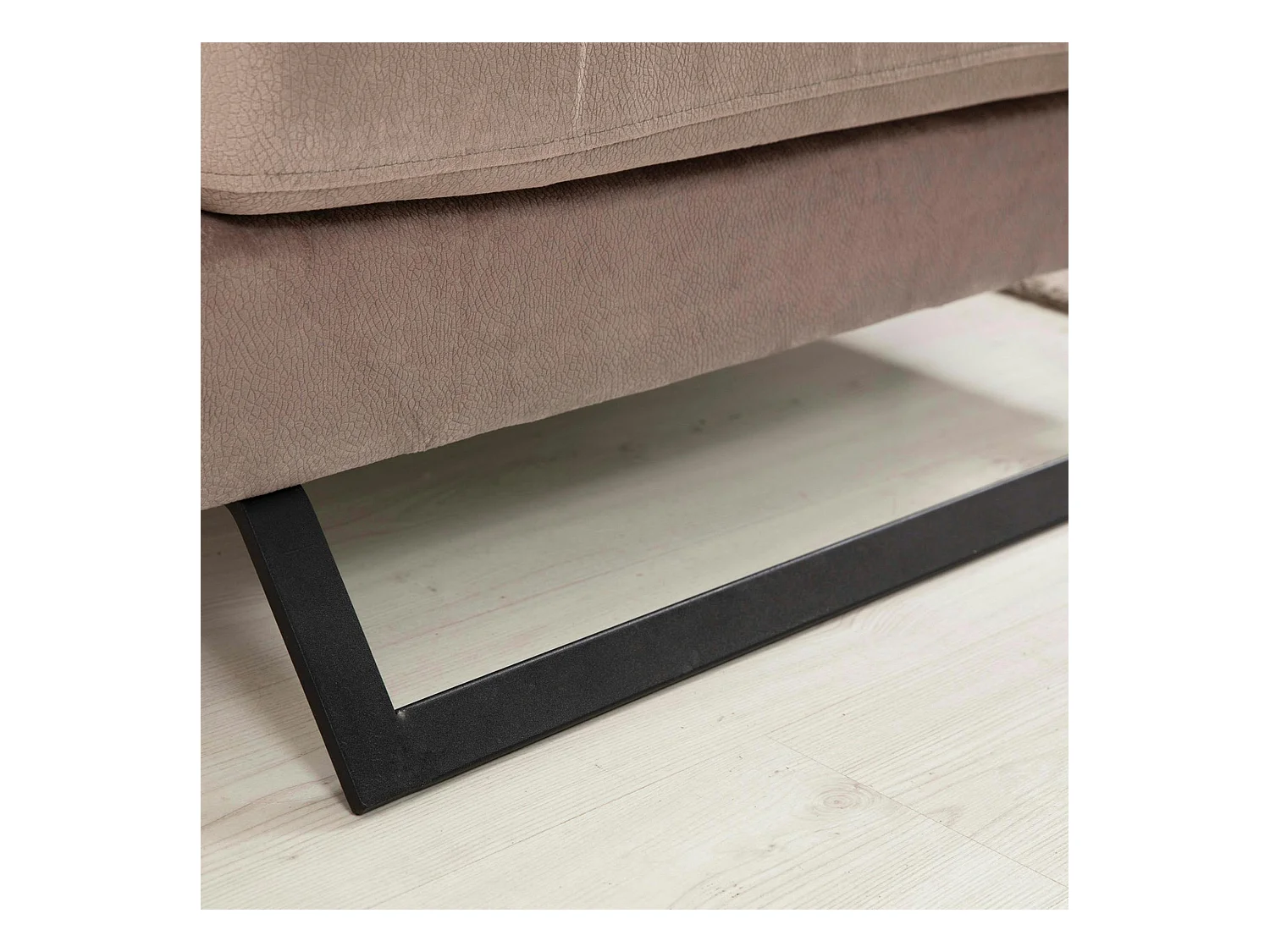 Canapé d'angle beige - dossier inclinable, côté droit MILO