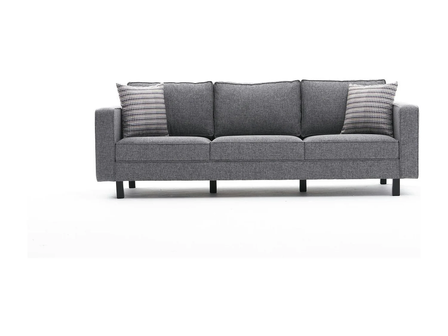 Canapé 3 places gris - pieds droits CORTONA