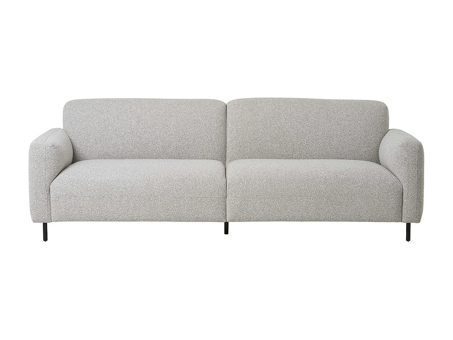 Canapé 3 places gris clair en tissu bouclette BERLIN