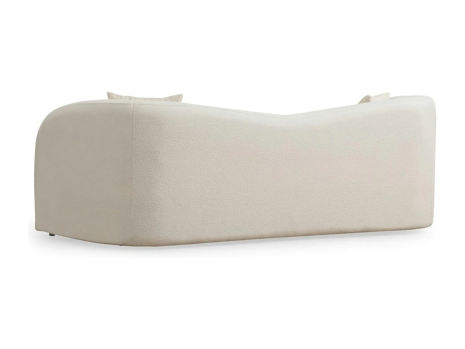 Canapé 3 places crème - bouclette, forme courbe LUCCA