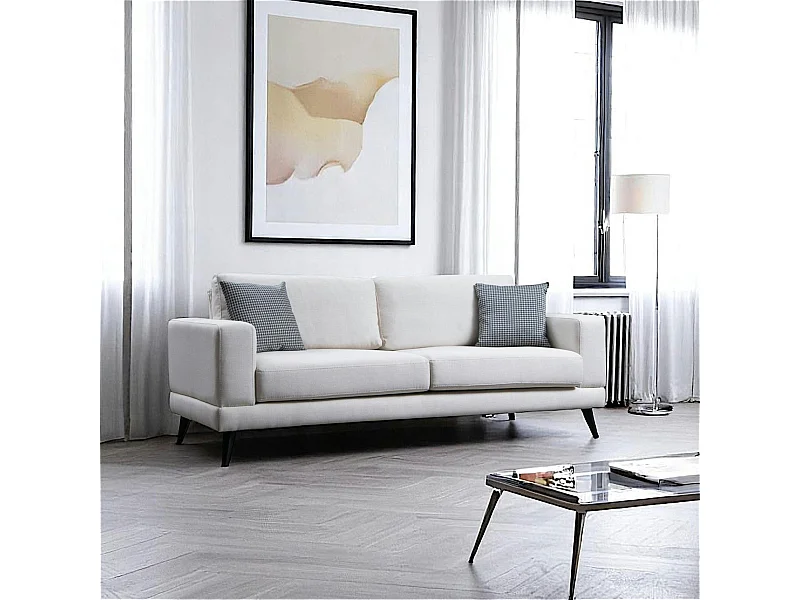 Canapé 3 places beige crème - style contemporain VENCE