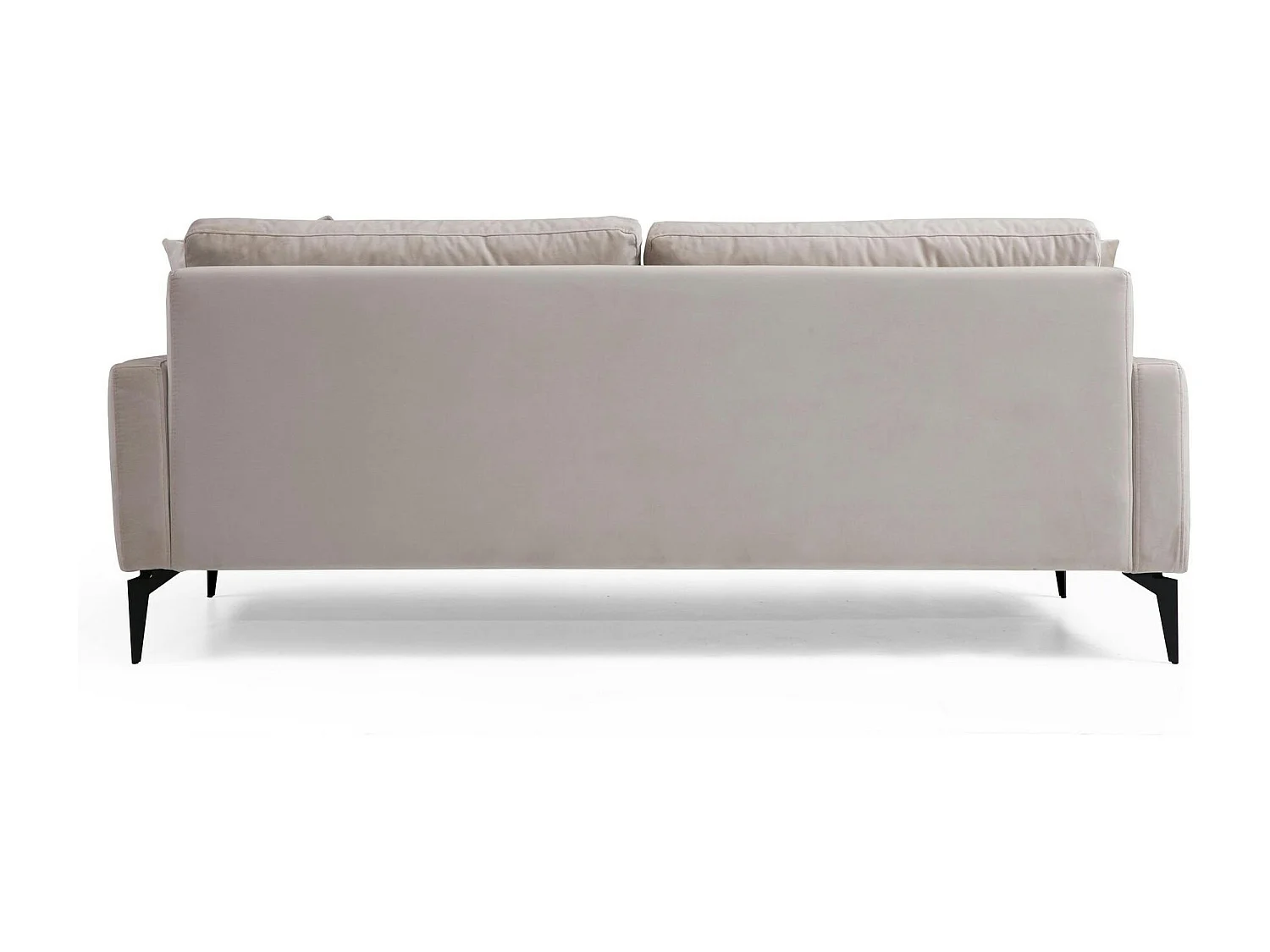 Canapé 3 places beige en velours SEATTLE