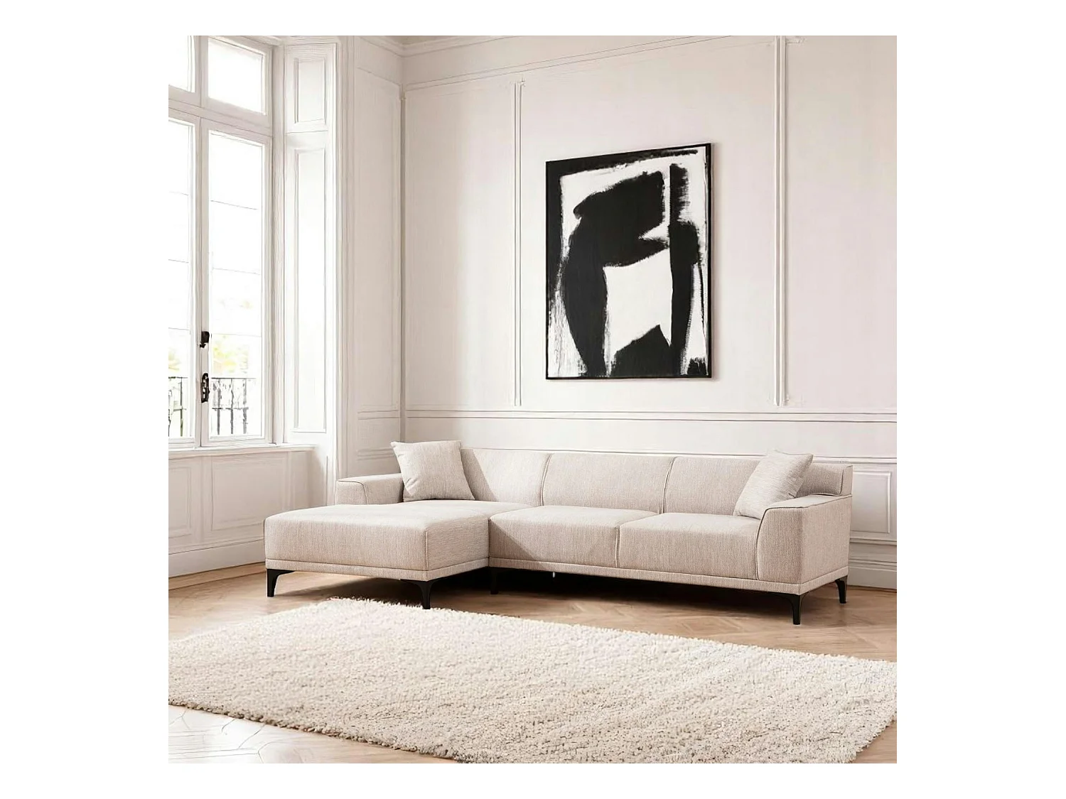 Canapé d'angle sable - côté gauche ORSAY