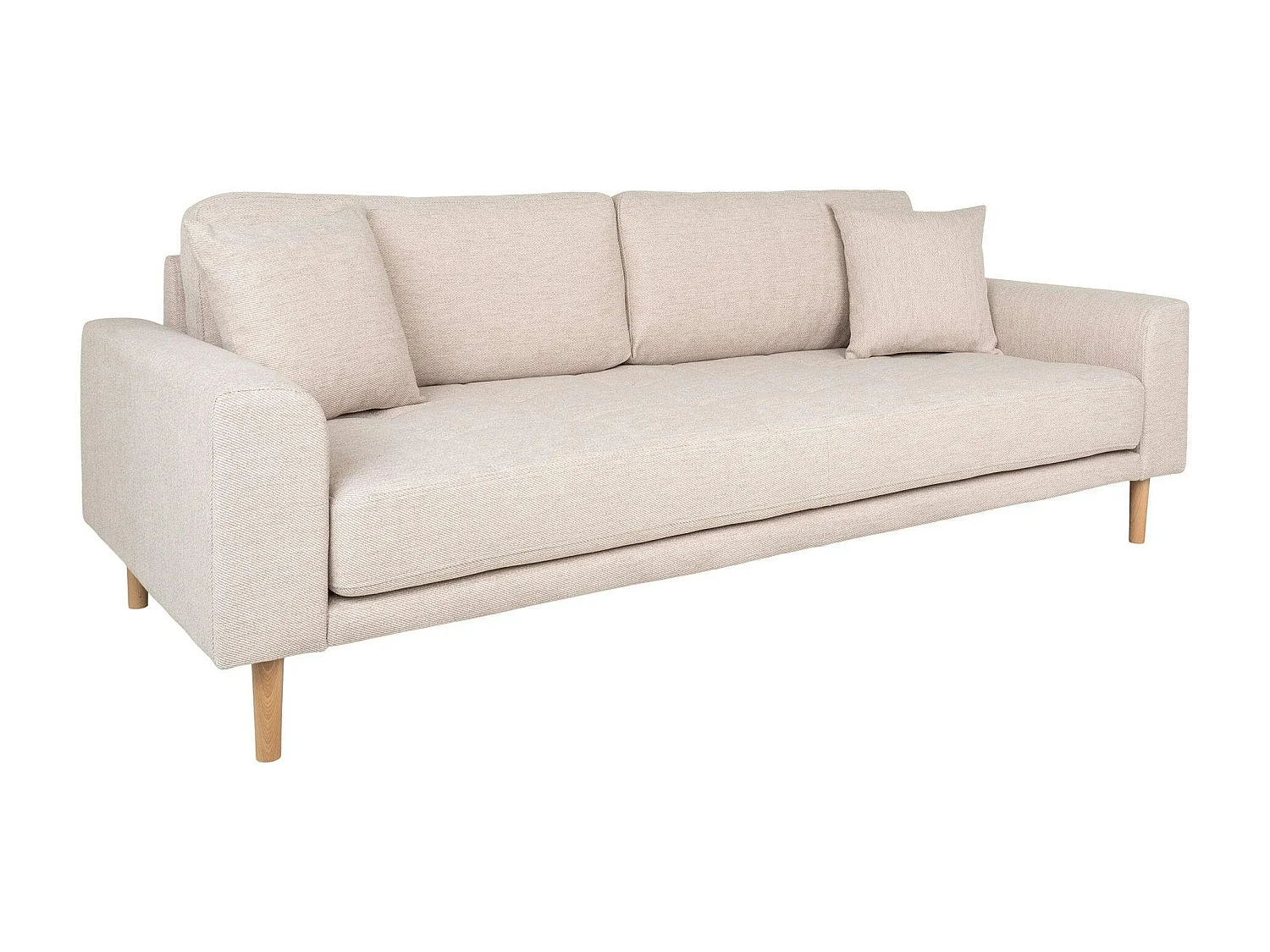 Canapé 3 places beige sable - 210 cm AMSTERDAM