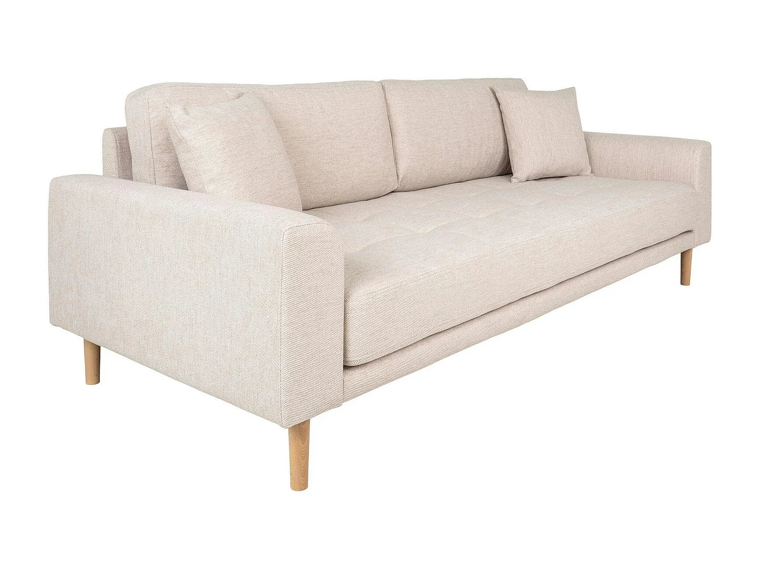 Canapé 3 places beige sable - 210 cm AMSTERDAM