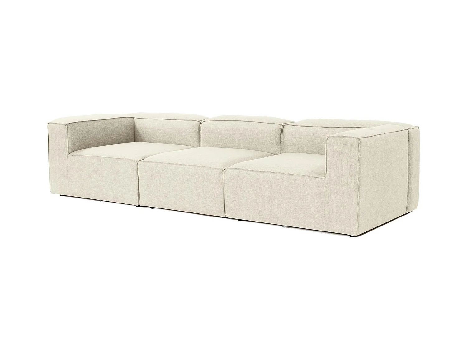 Canapé modulable 3 places en lin - écru, SPELLO