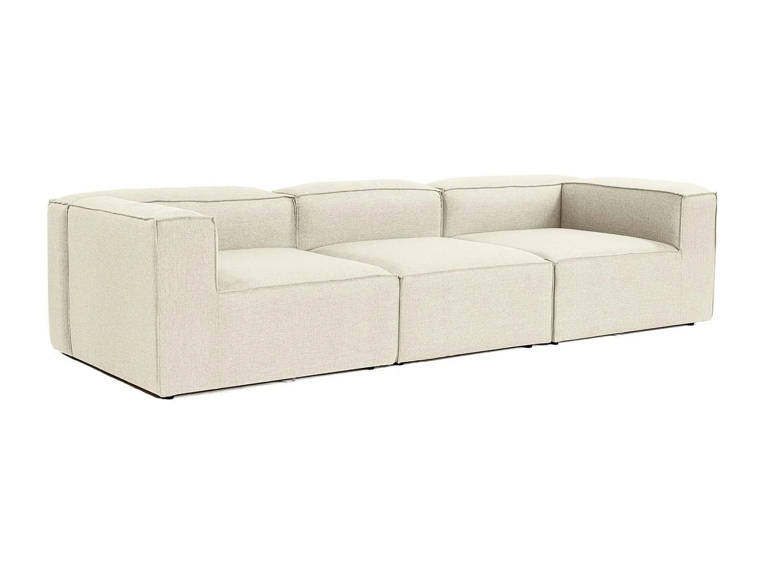 Canapé modulable 3 places en lin - écru, SPELLO