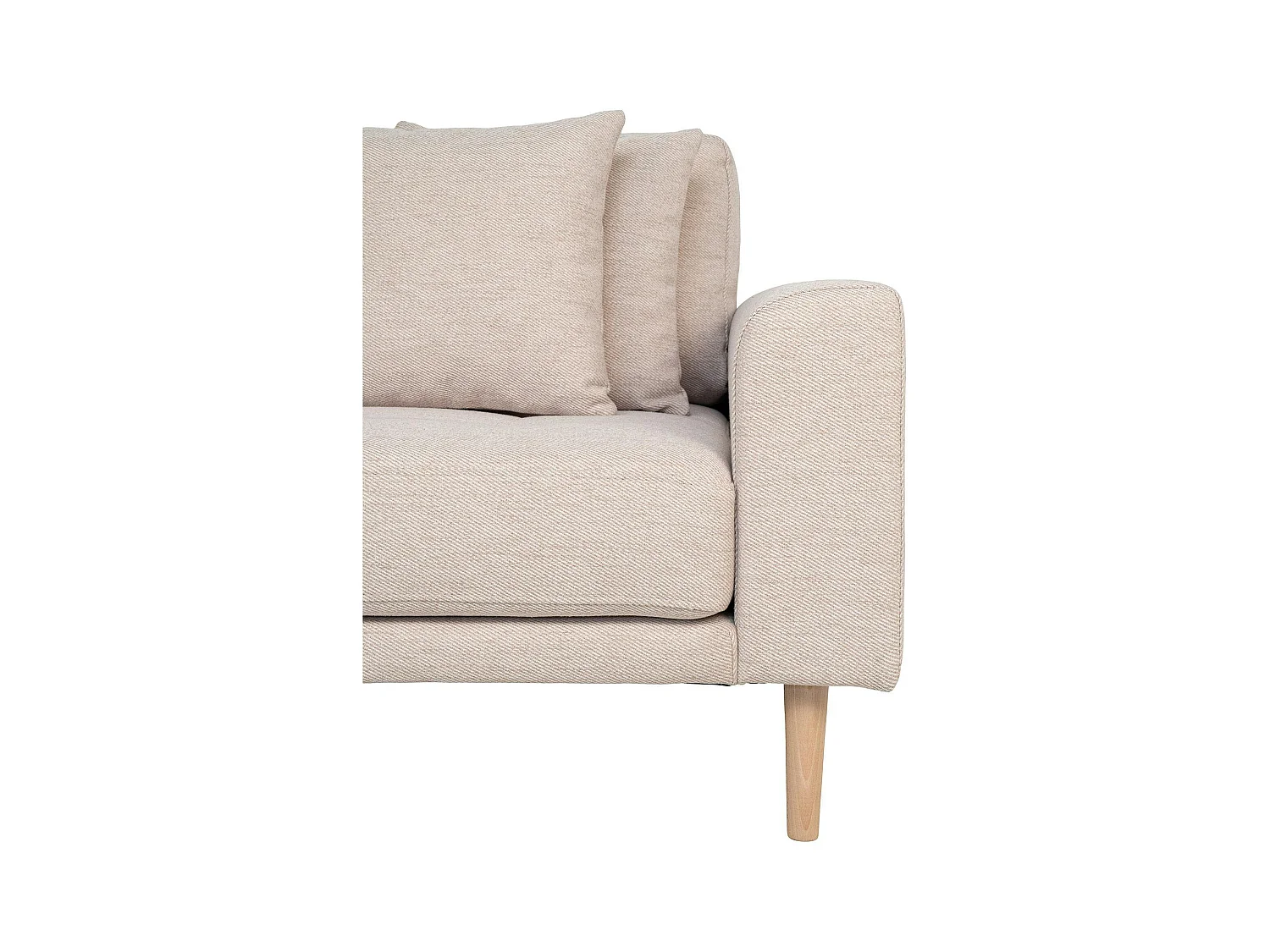 Canapé d'angle beige sable - côté gauche, 290 cm AMSTERDAM