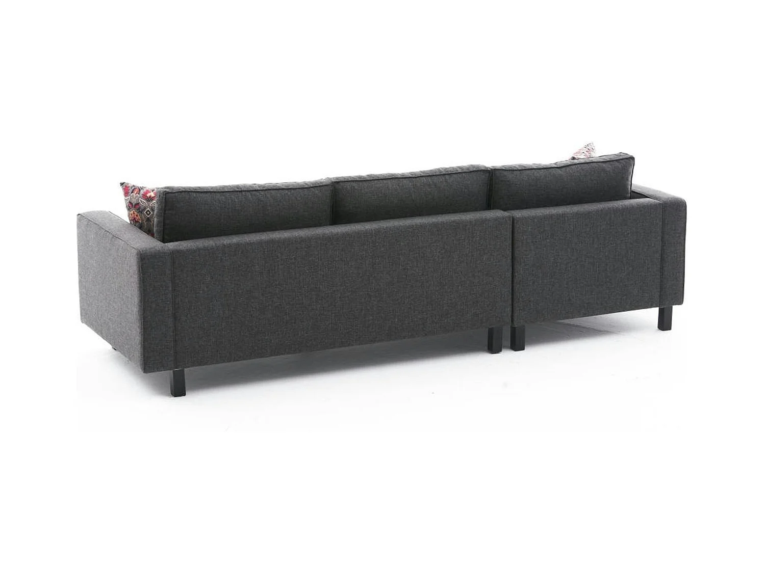 Canapé d’angle réversible anthracite - pieds droits CORTONA