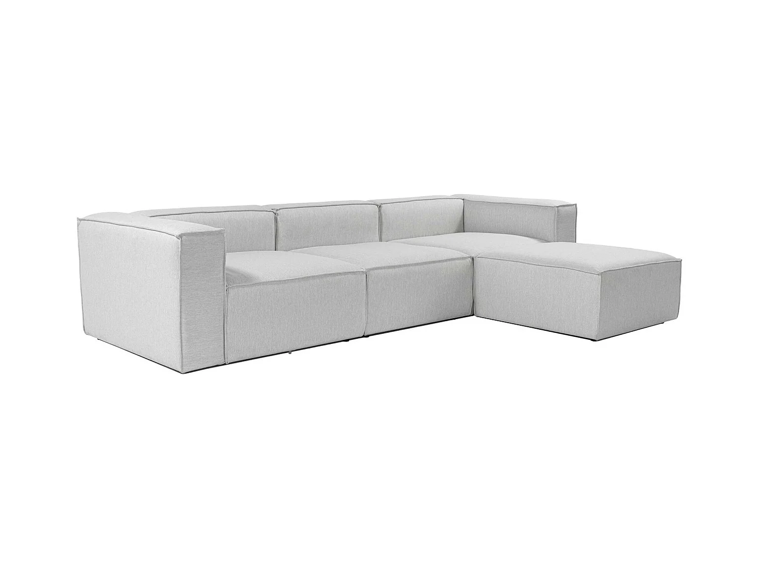 Canapé d'angle modulable gris - côté droit SPELLO