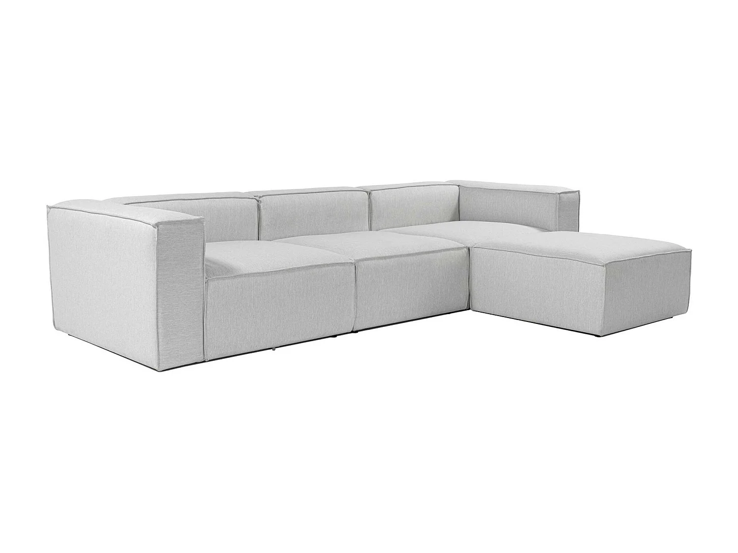 Canapé d'angle modulable gris - côté droit SPELLO