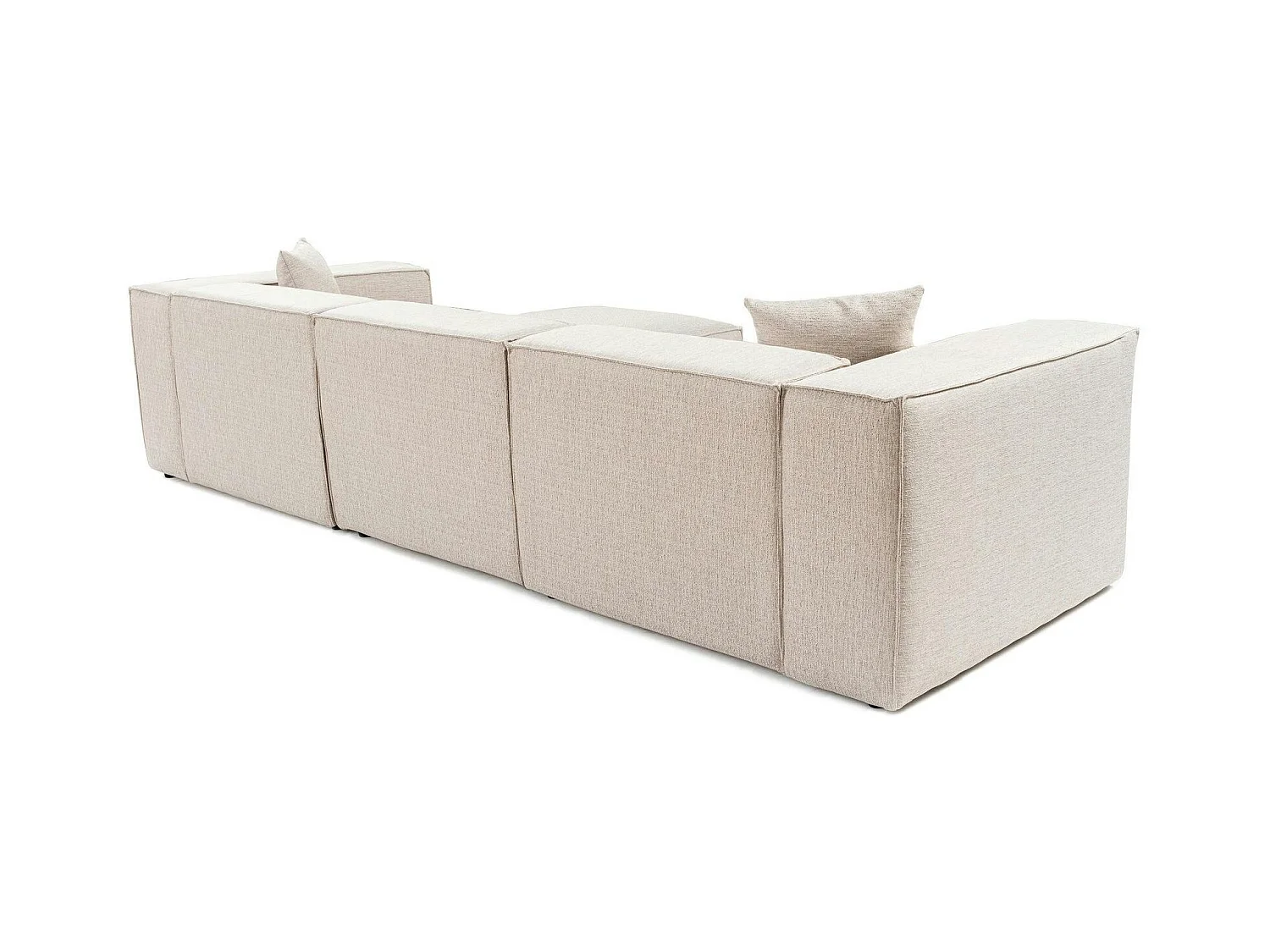 Canapé lin 4 places - écru, accoudoirs larges OSTUNI