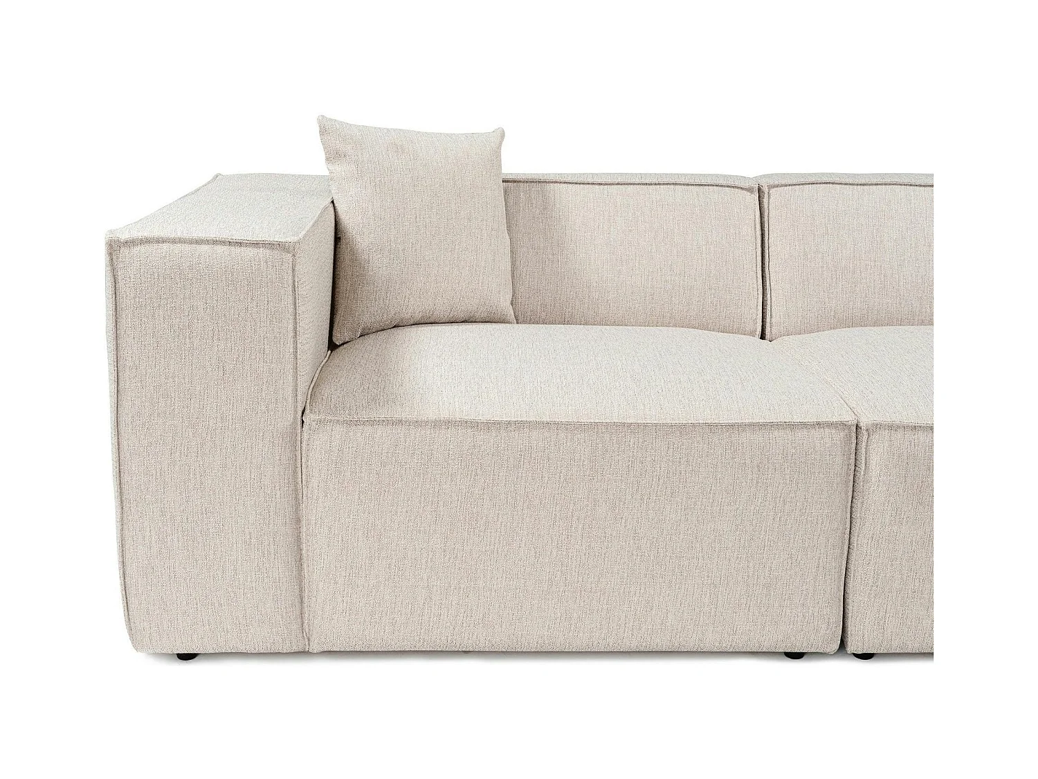 Canapé lin 4 places - écru, accoudoirs larges OSTUNI