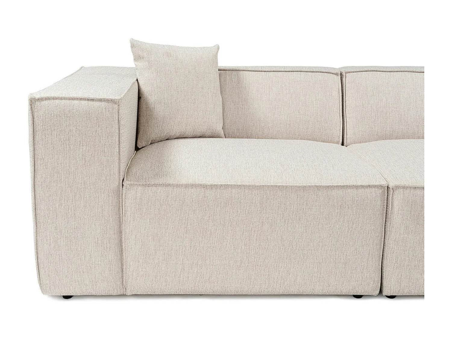 Canapé lin 4 places - écru, accoudoirs larges OSTUNI