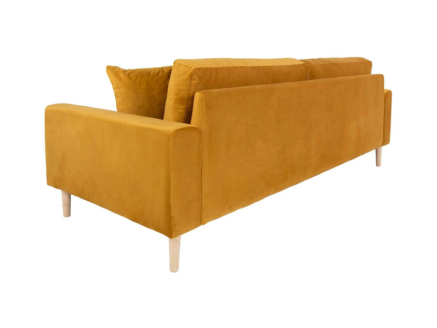 Canapé 3 places moutarde - velours, AMSTERDAM