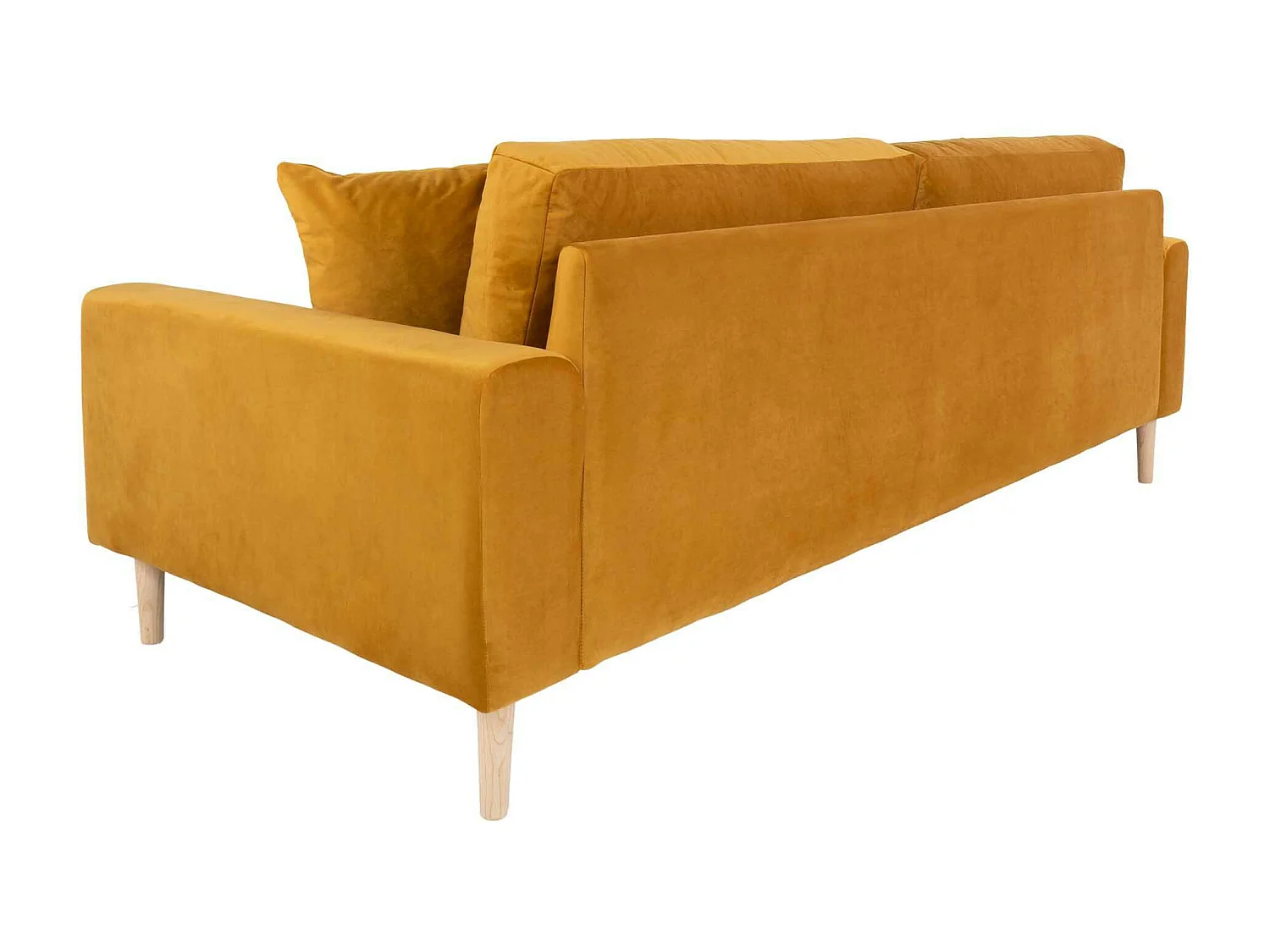 Canapé 3 places moutarde - velours, AMSTERDAM