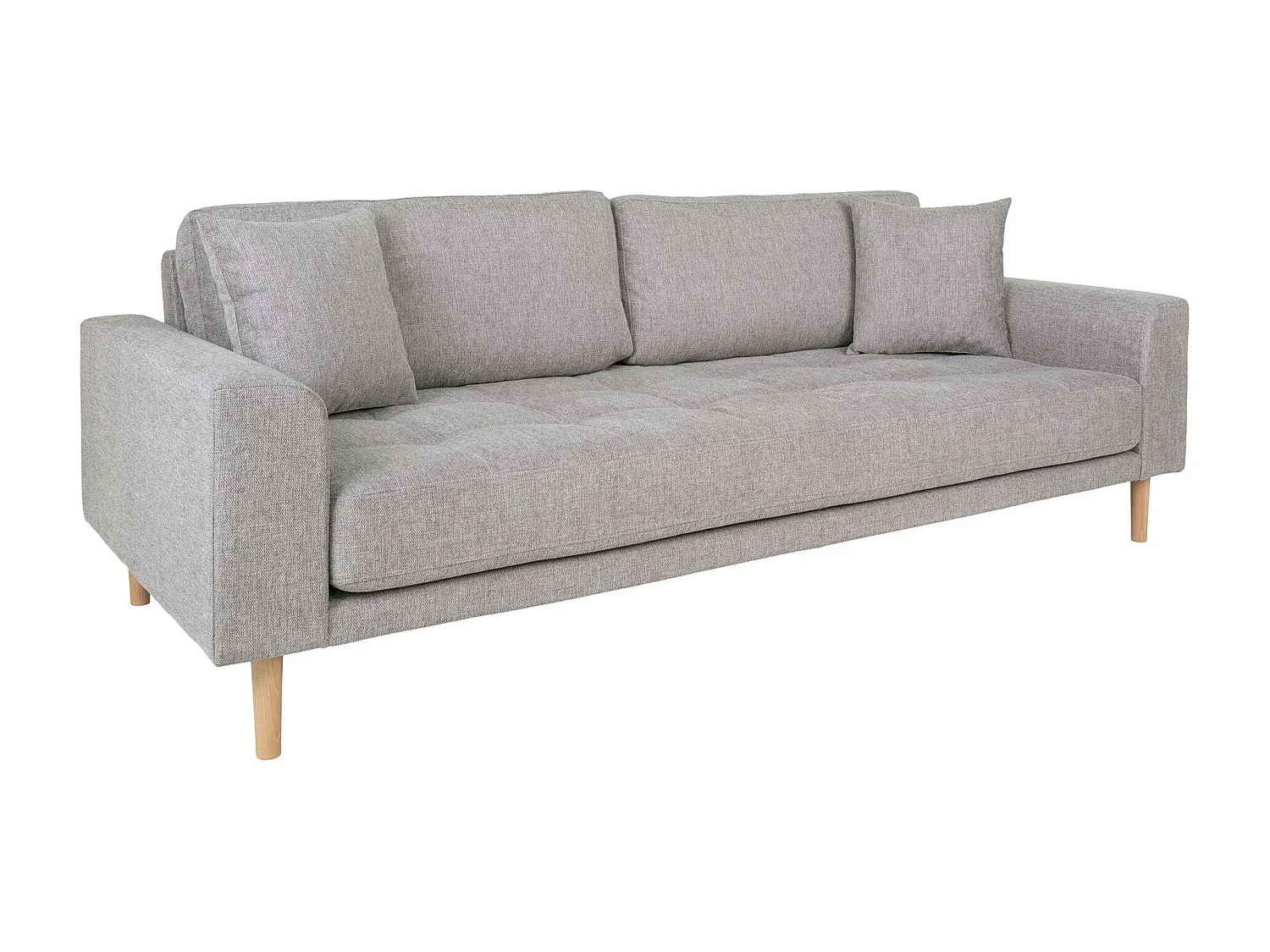 Canapé 3 places gris clair - 210 cm AMSTERDAM