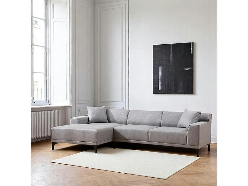 Canapé d'angle gris clair - côté gauche ORSAY