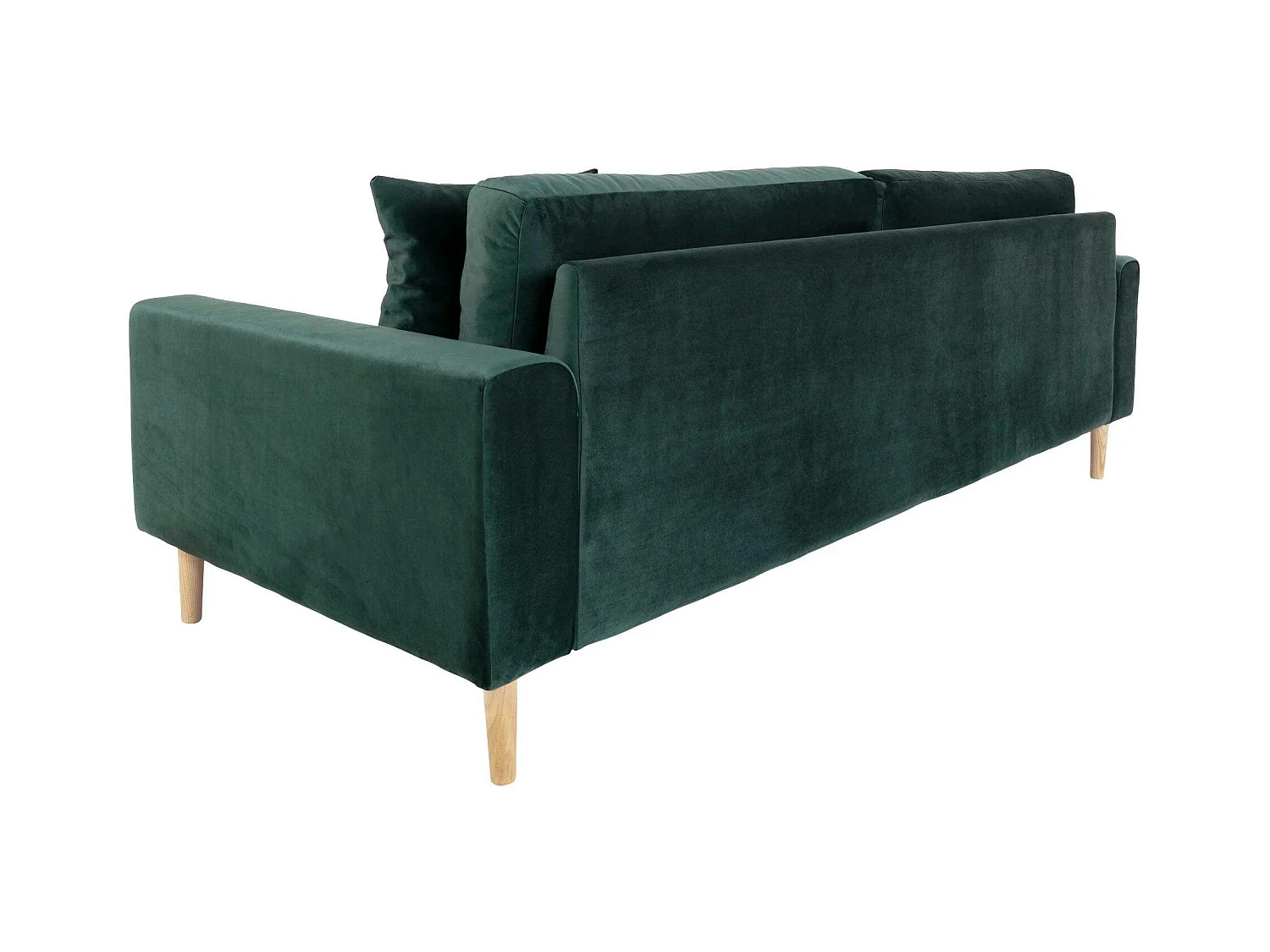 Canapé 3 places vert foncé - velours, AMSTERDAM