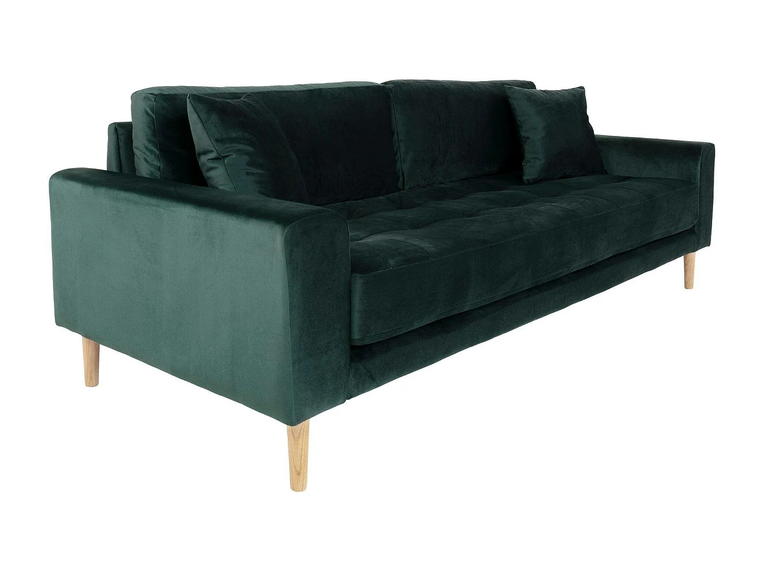 Canapé 3 places vert foncé - velours, AMSTERDAM