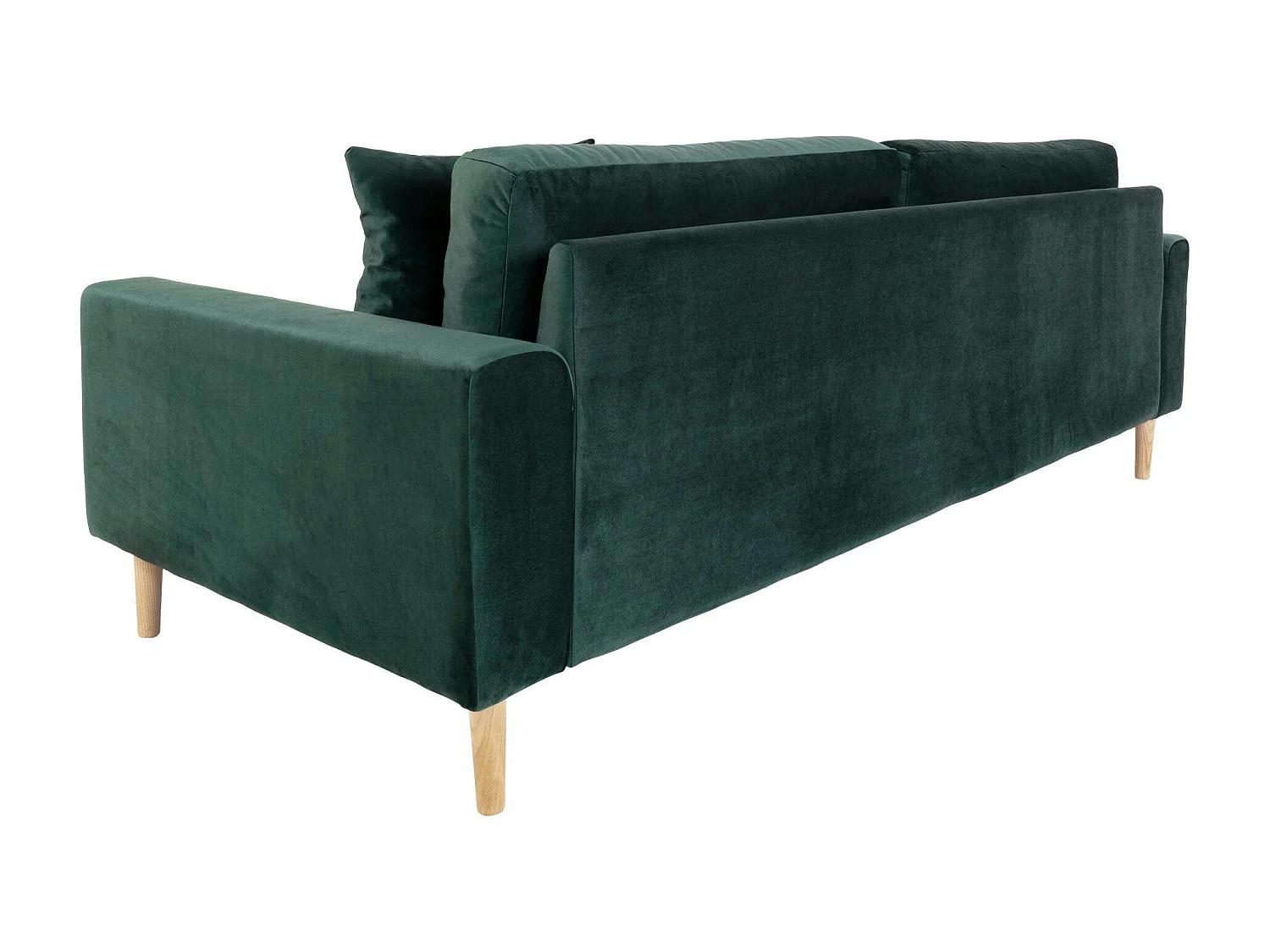 Canapé 3 places vert foncé - velours, AMSTERDAM