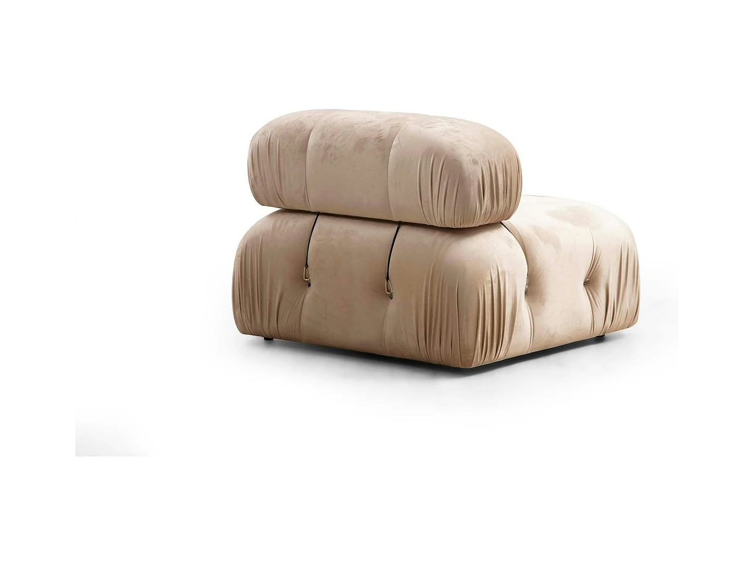 Canapé modulable 3 places - velours beige RONDA