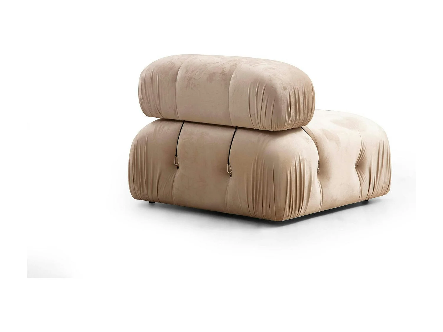 Canapé modulable 3 places - velours beige RONDA