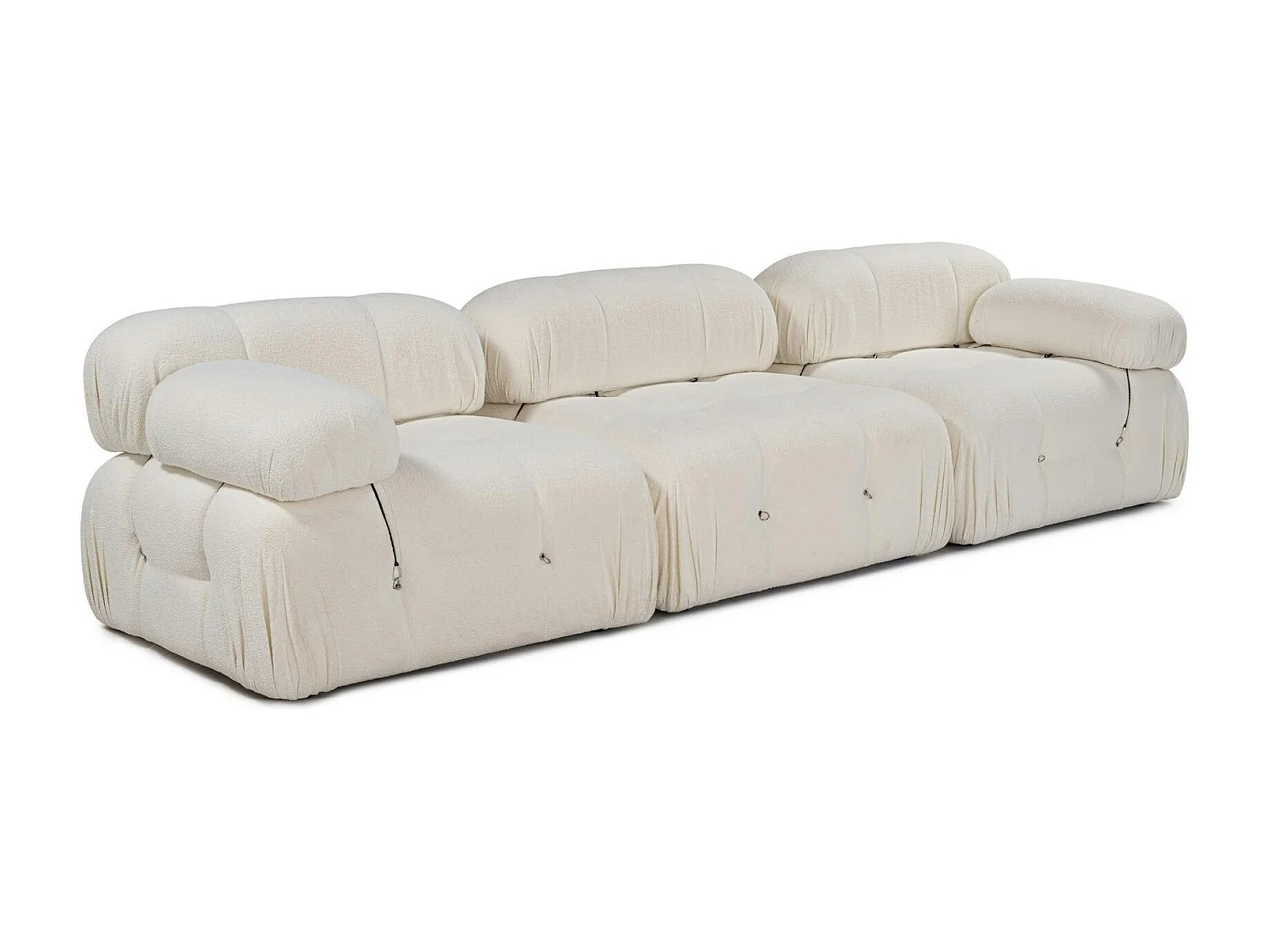 Canapé modulable 3 places - écru, bouclette RONDA