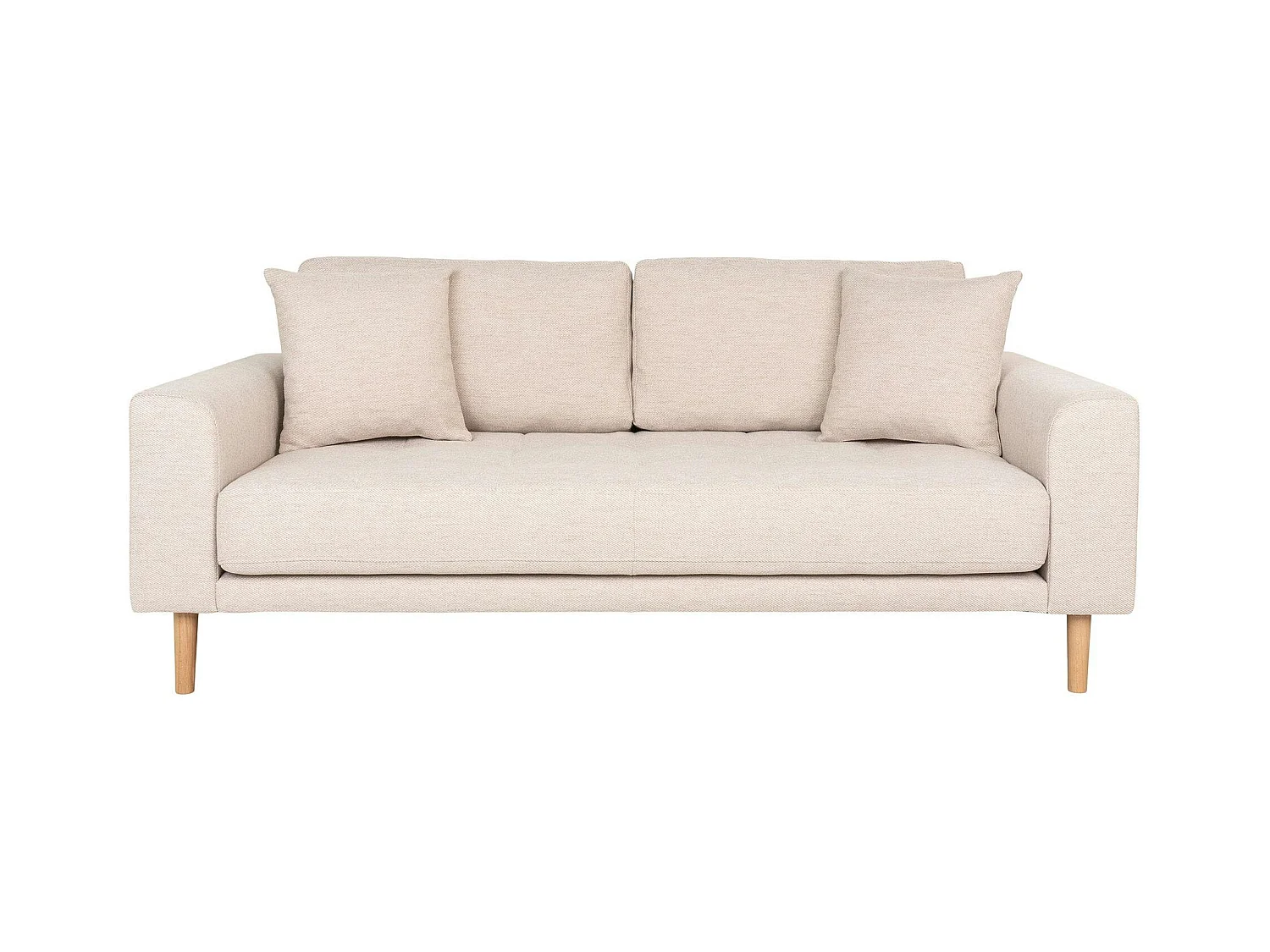 Canapé 2 places 1/2 beige sable 180 cm AMSTERDAM