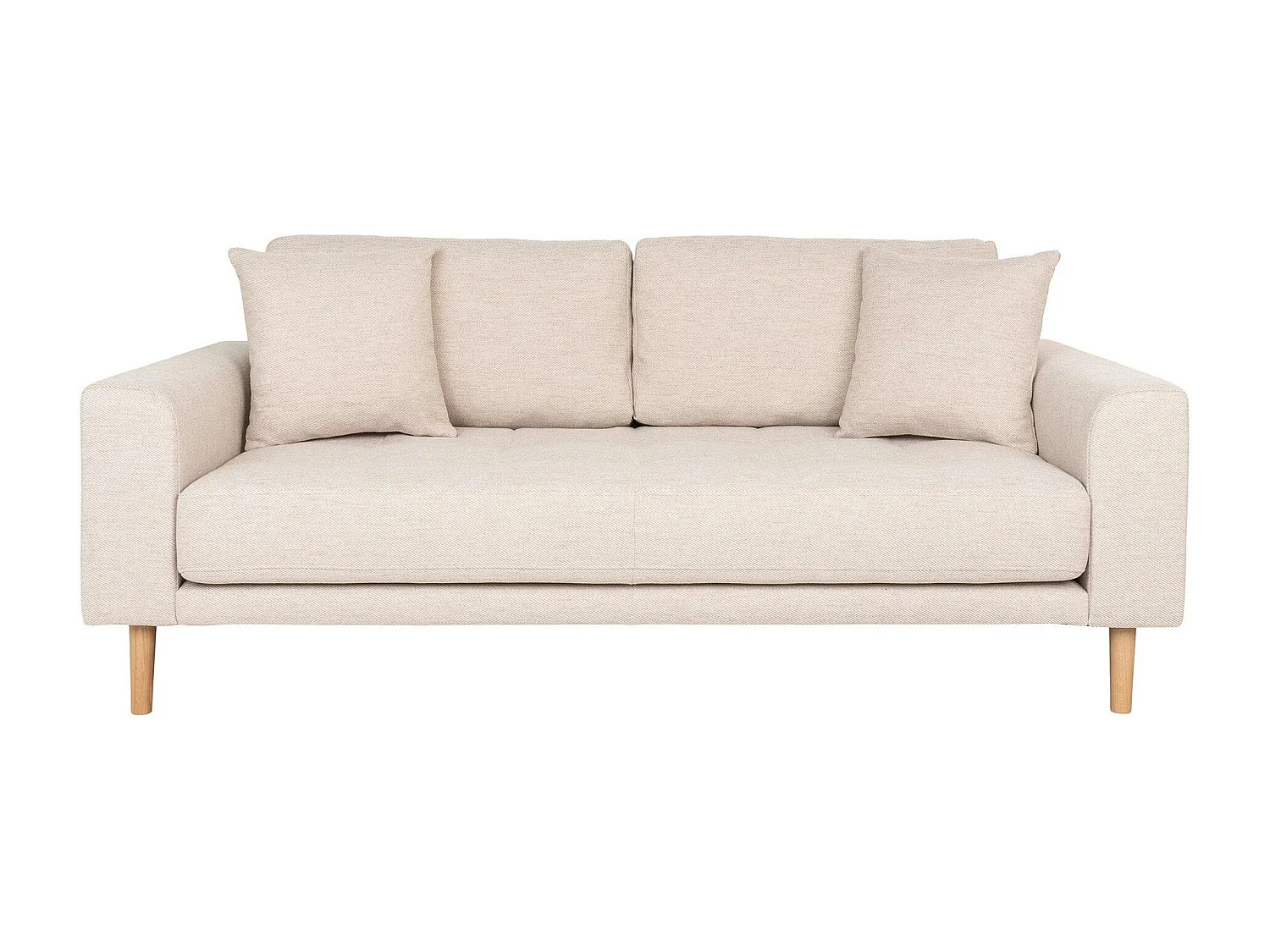 Canapé 2 places 1/2 beige sable 180 cm AMSTERDAM